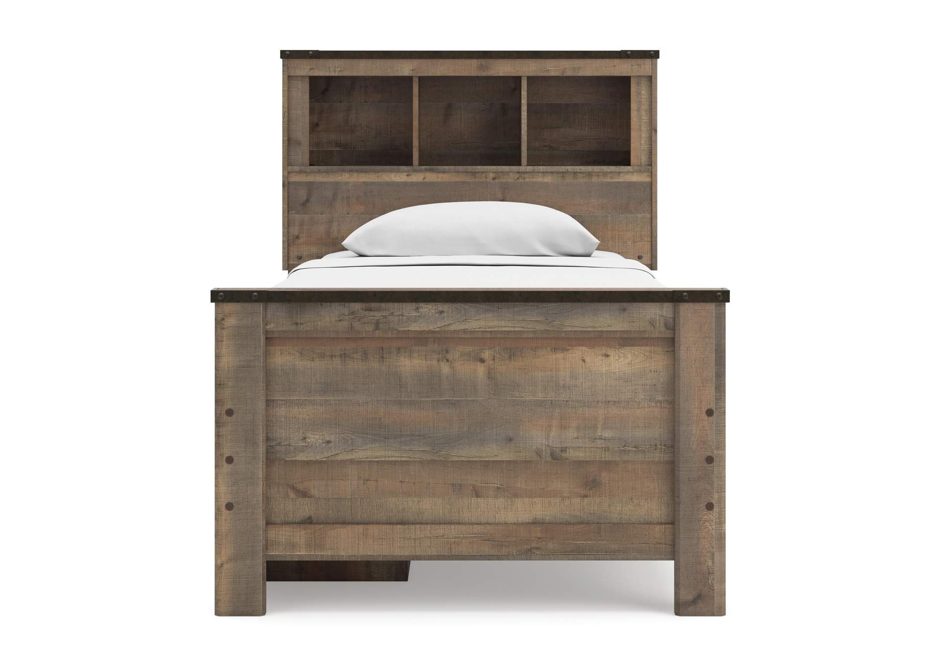 Trinell Twin Bookcase Bed with 2 Storage Drawers image 3