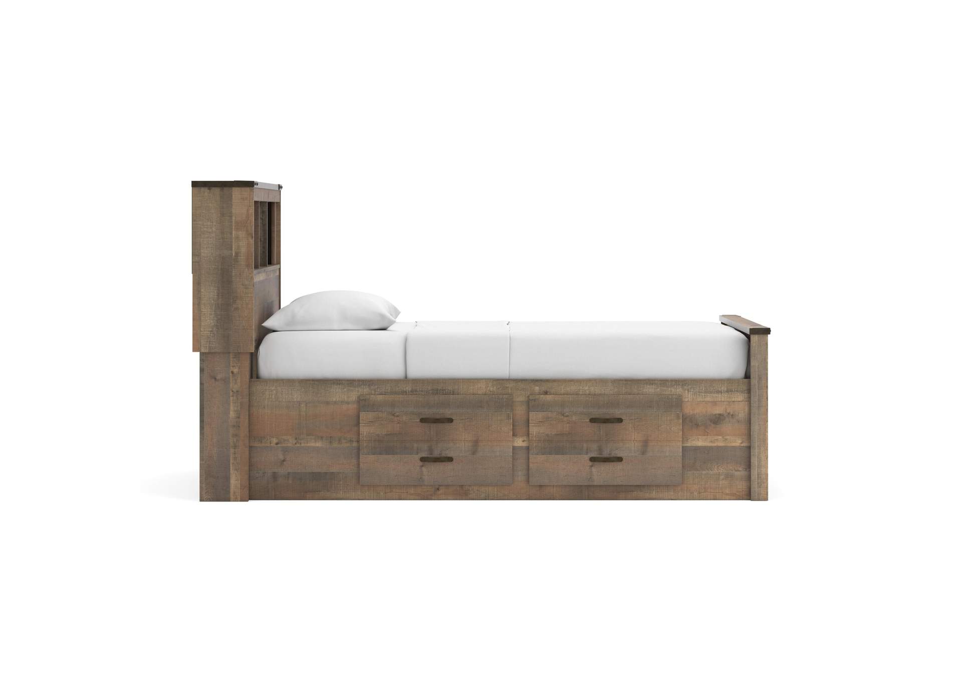 Trinell Twin Bookcase Bed with 2 Storage Drawers image 5