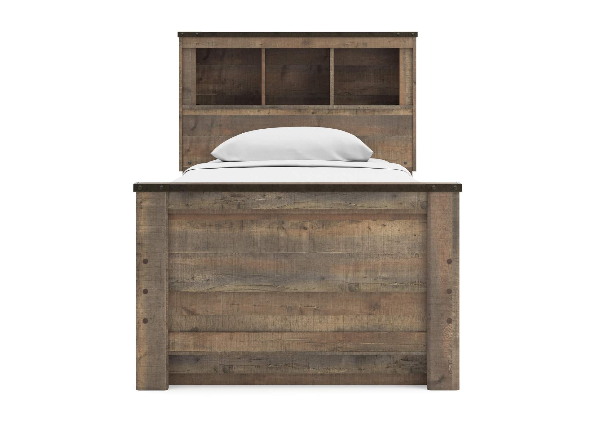 Trinell Twin Bookcase Bed with 1 Large Storage Drawer image 3
