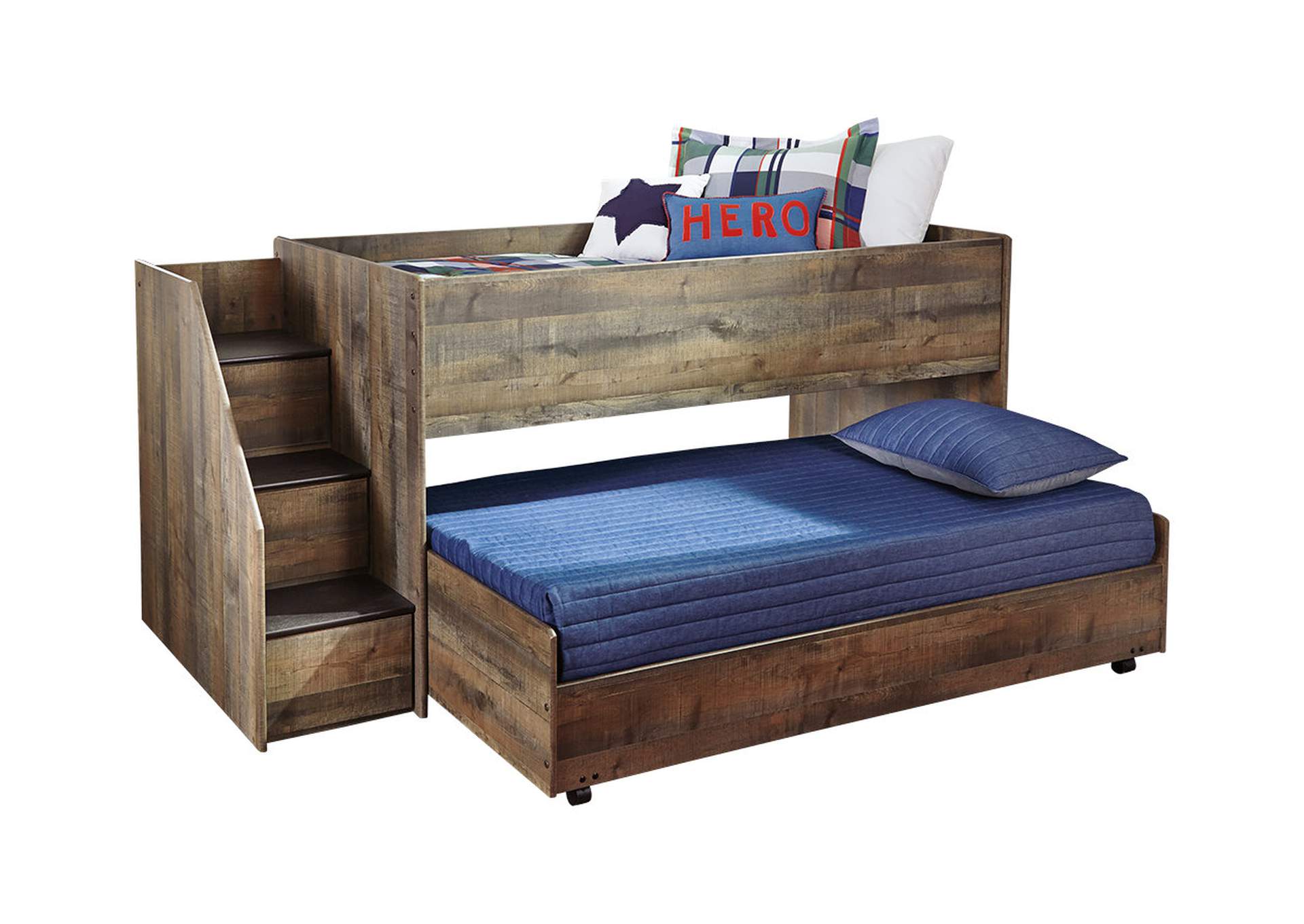 Trinell Twin Bookcase Bed with 2 Storage Drawers