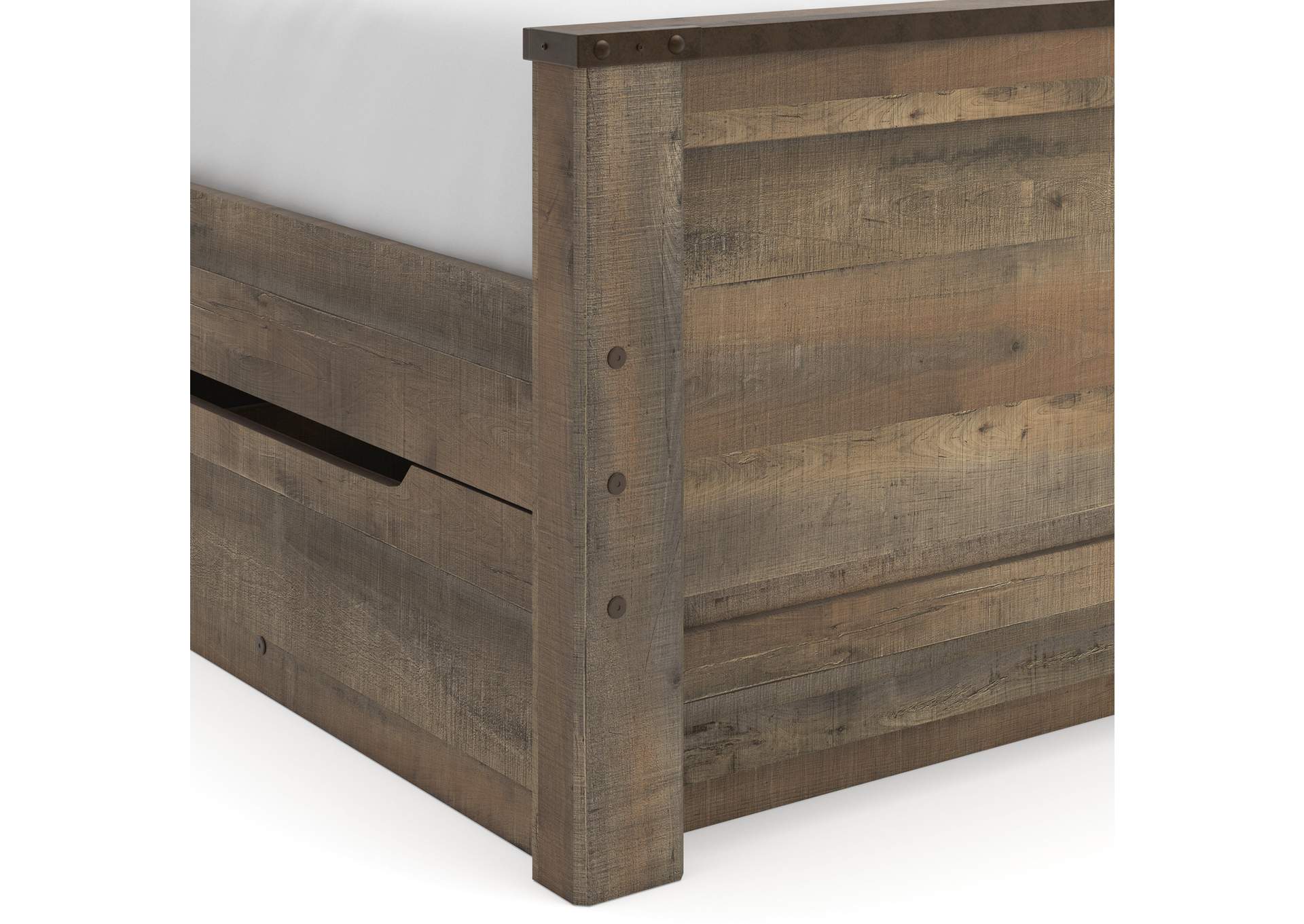 Trinell Full Panel Bed with 1 Large Storage Drawer image 2
