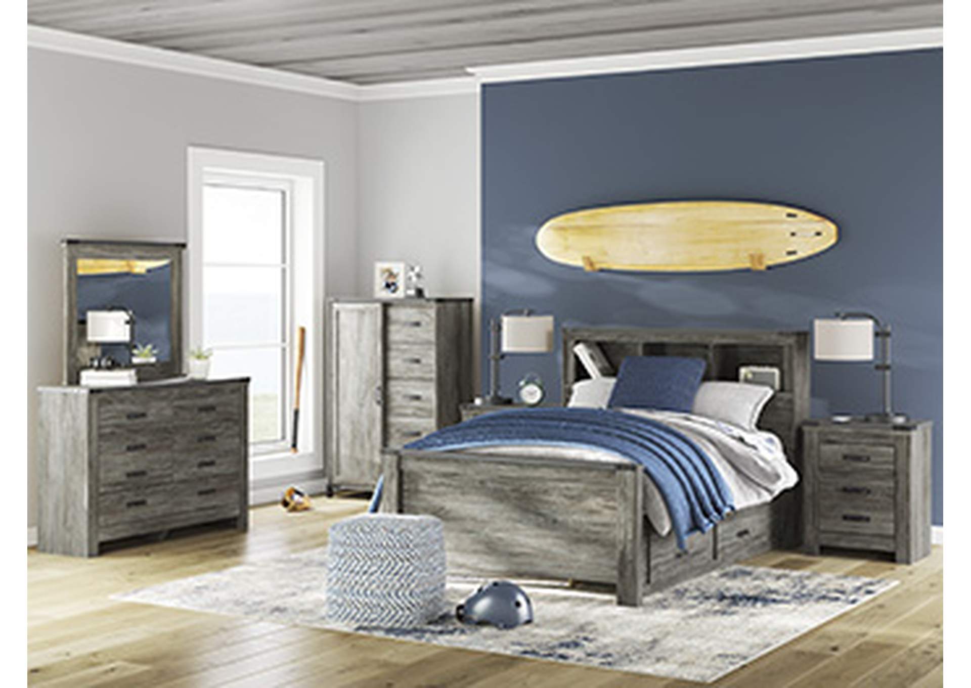 Frandern Full Bookcase Headboard image 4