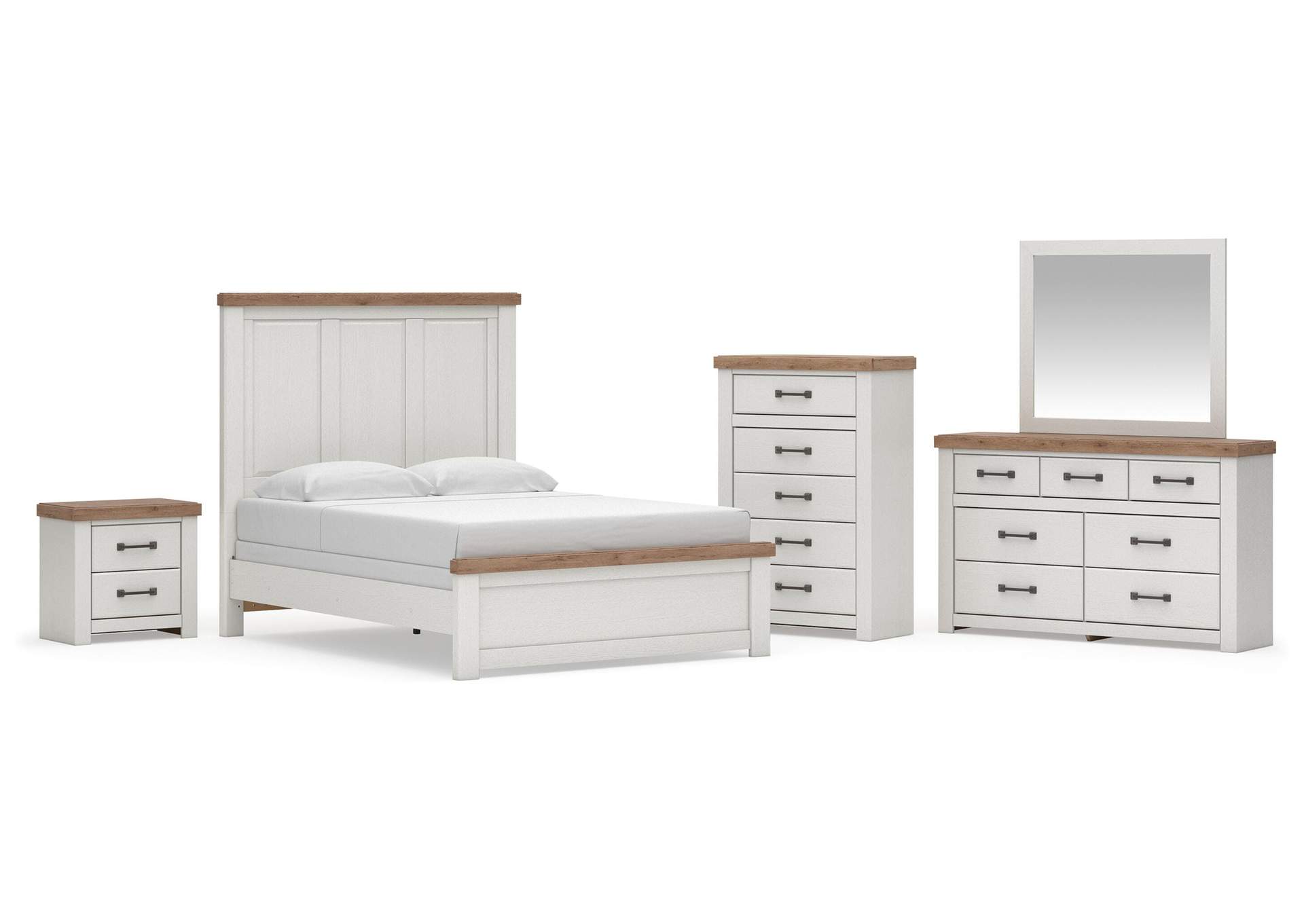 Savonport Queen Panel Bed, Dresser, Mirror, Chest and Nightstand image 1
