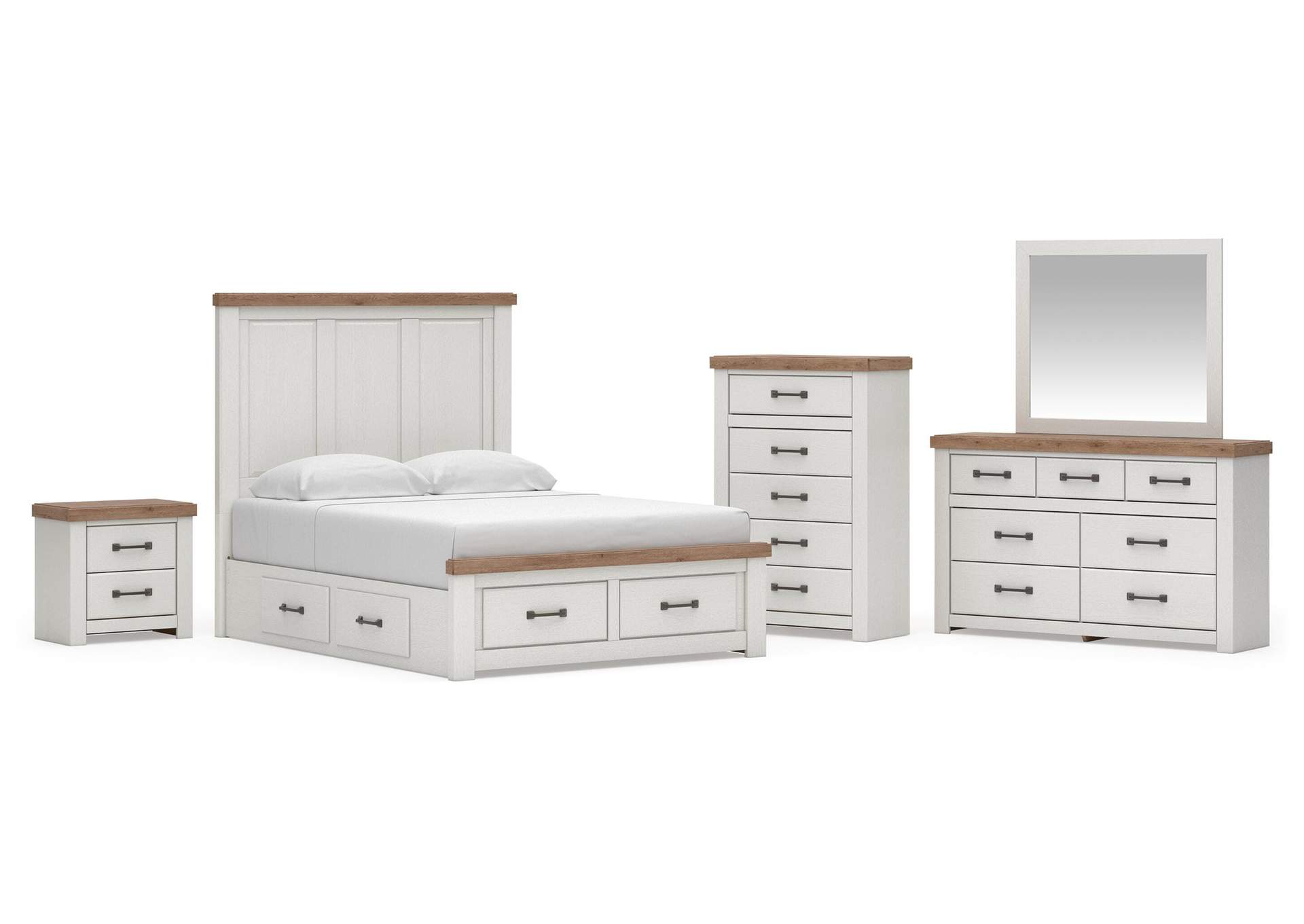 Savonport Queen Panel Storage Bed, Dresser, Mirror, Chest and Nightstand image 1