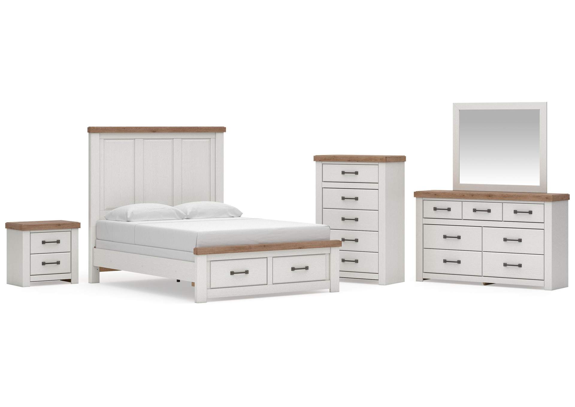 Savonport Queen Panel Storage Bed, Dresser, Mirror, Chest and Nightstand image 1