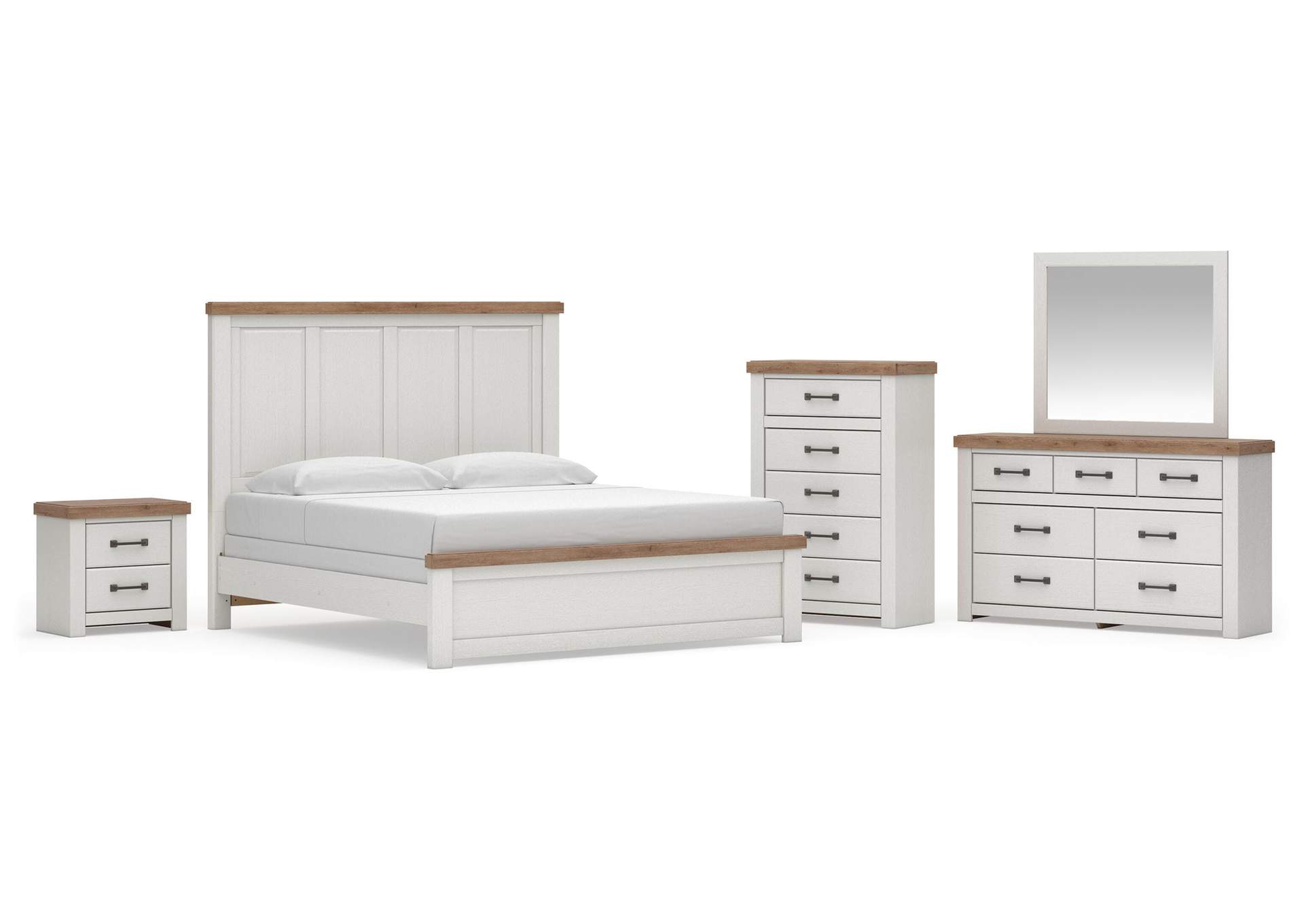 Savonport King Panel Bed, Dresser, Mirror, Chest and Nightstand image 2