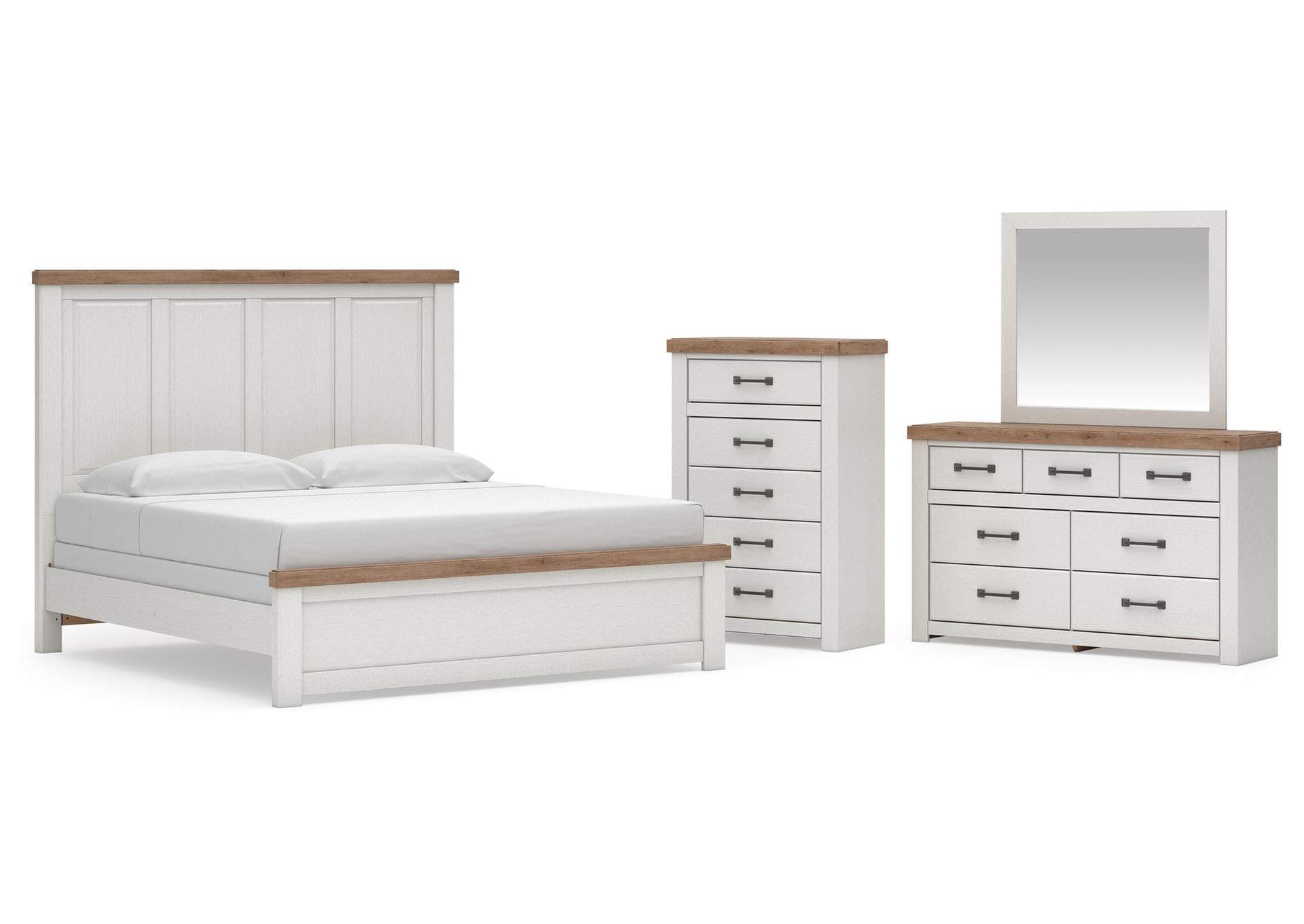 Savonport King Panel Bed, Dresser, Mirror and Chest image 1