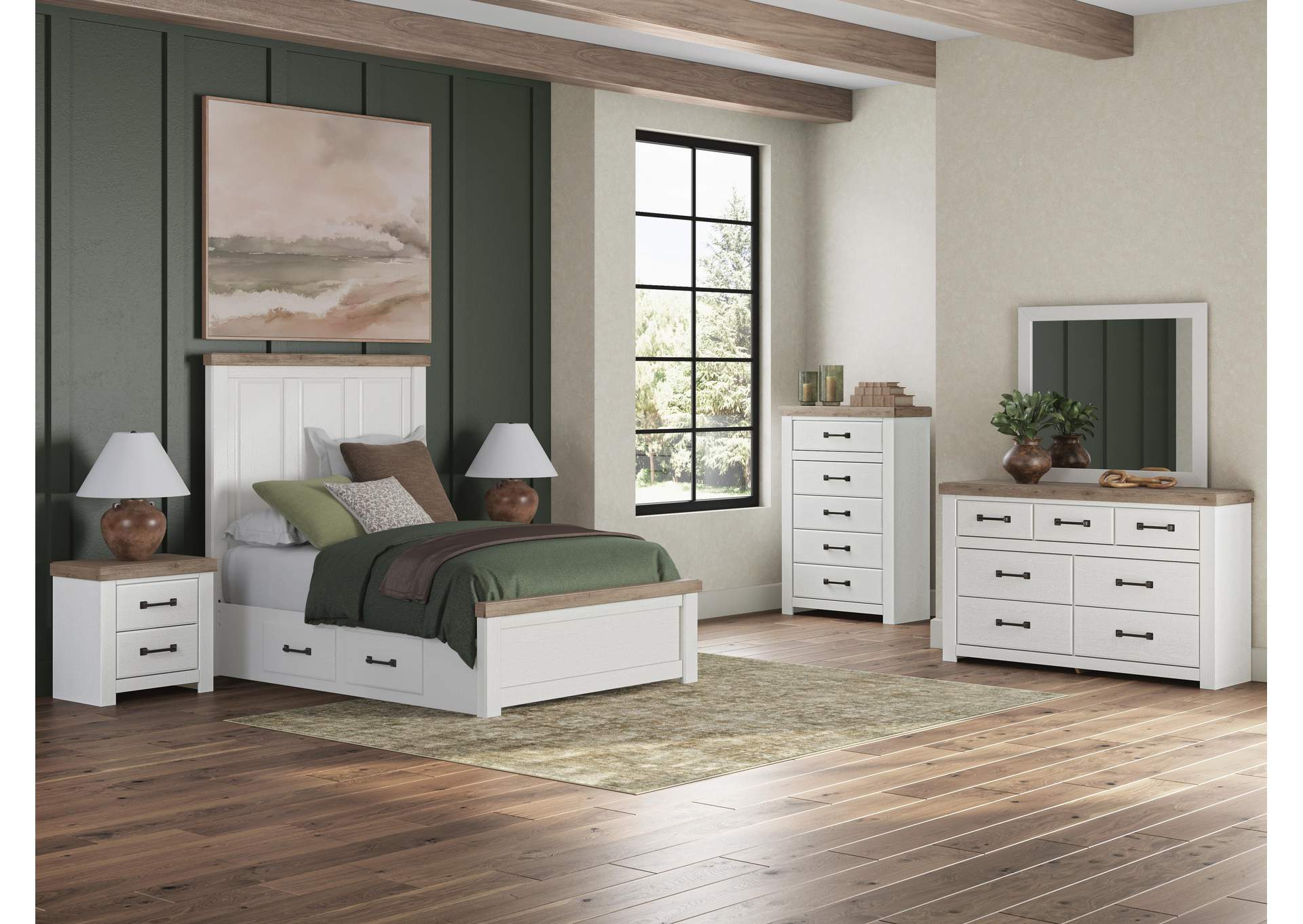 Savonport Full Panel Bed with Storage image 15