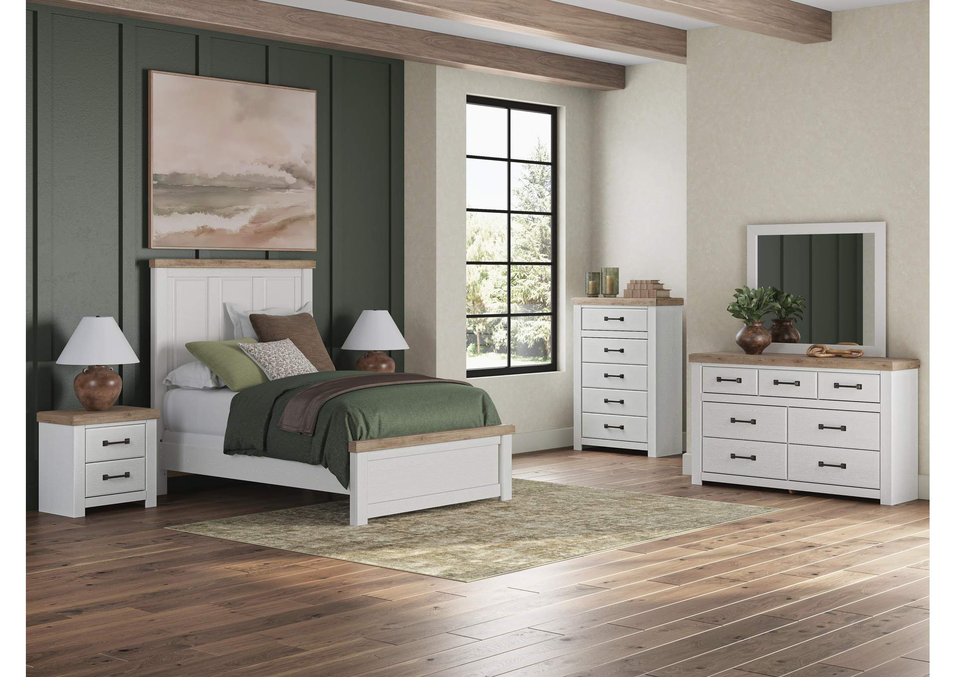 Savonport Full Panel Bed, Dresser, Mirror, Chest and Nightstand image 1