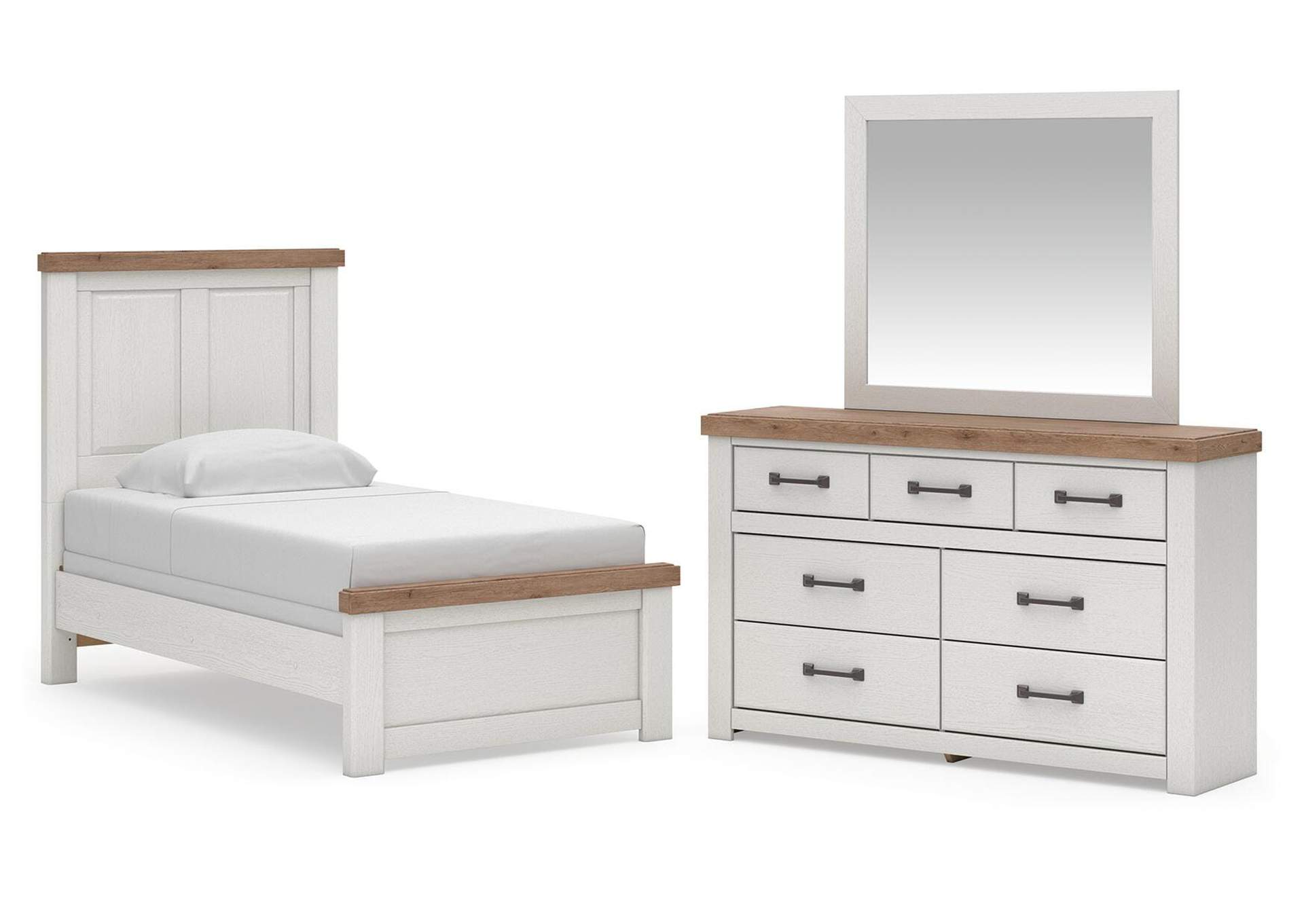 Savonport Twin Panel Bed, Dresser and Mirror image 1