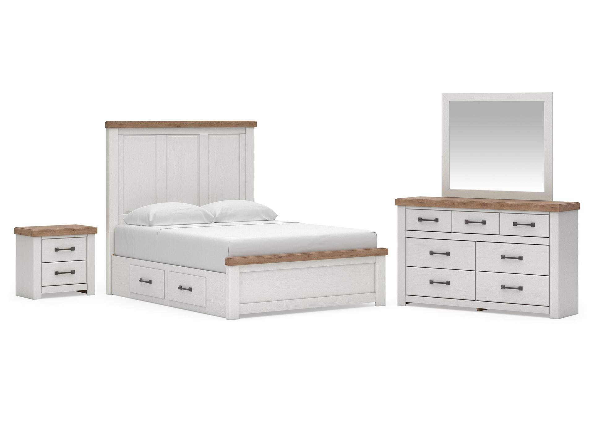 Savonport Queen Panel Bed with Storage. Dresser, Mirror and Nightstand image 1