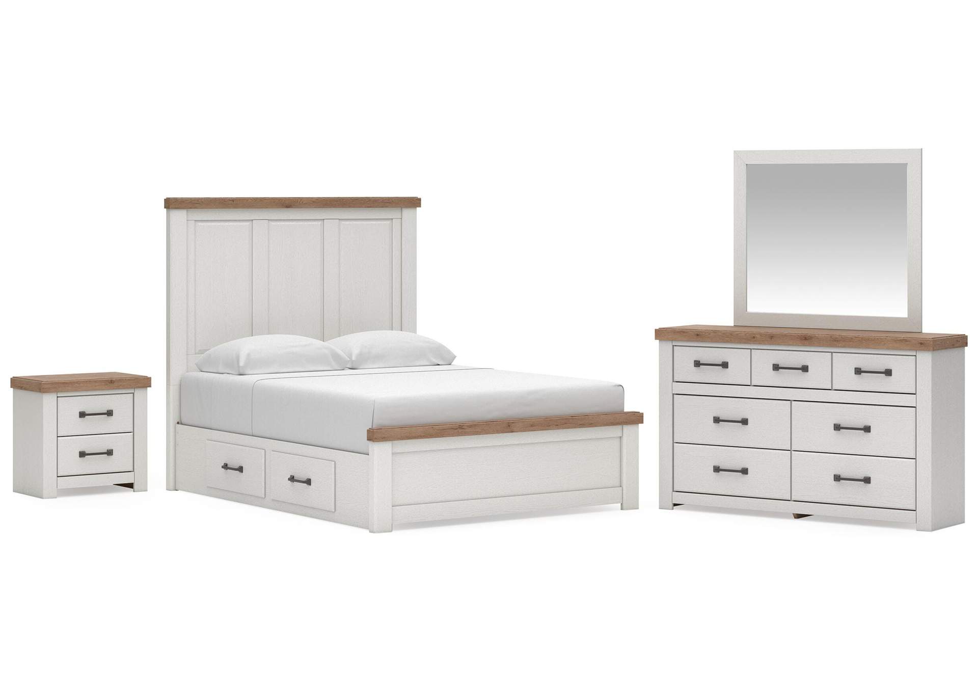 Savonport Queen Panel Bed with Storage. Dresser, Mirror and Nightstand image 1