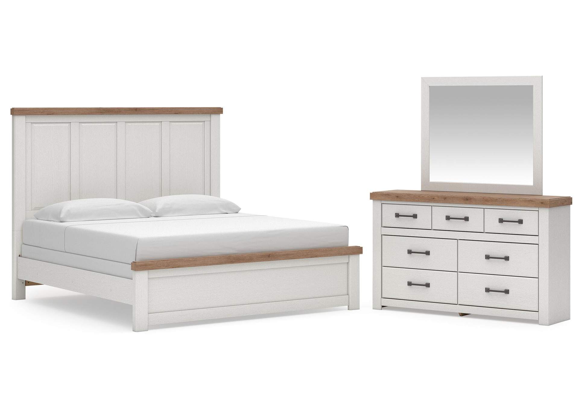 Savonport King Panel Bed, Dresser and Mirror image 1
