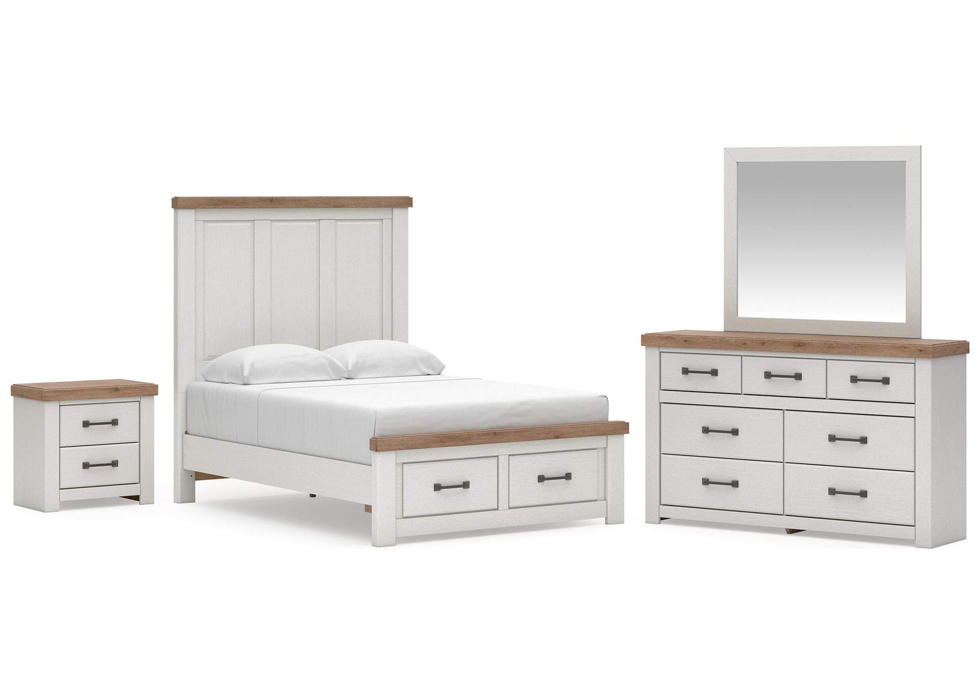 Savonport Full Panel Storage Bed. Dresser, Mirror and Nightstand image 1