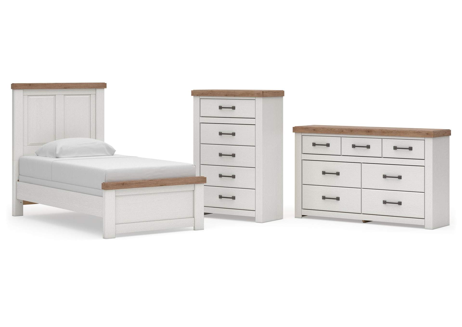 Savonport Twin Panel Bed, Dresser and Chest image 1