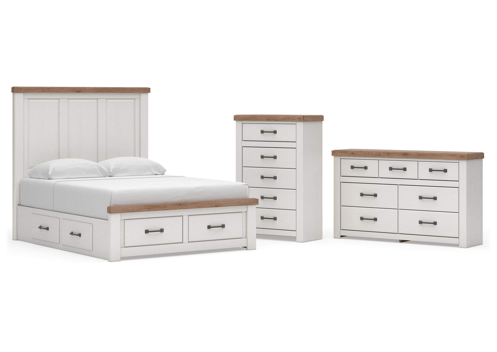 Savonport Queen Panel Storage Bed, Dresser and Chest image 1
