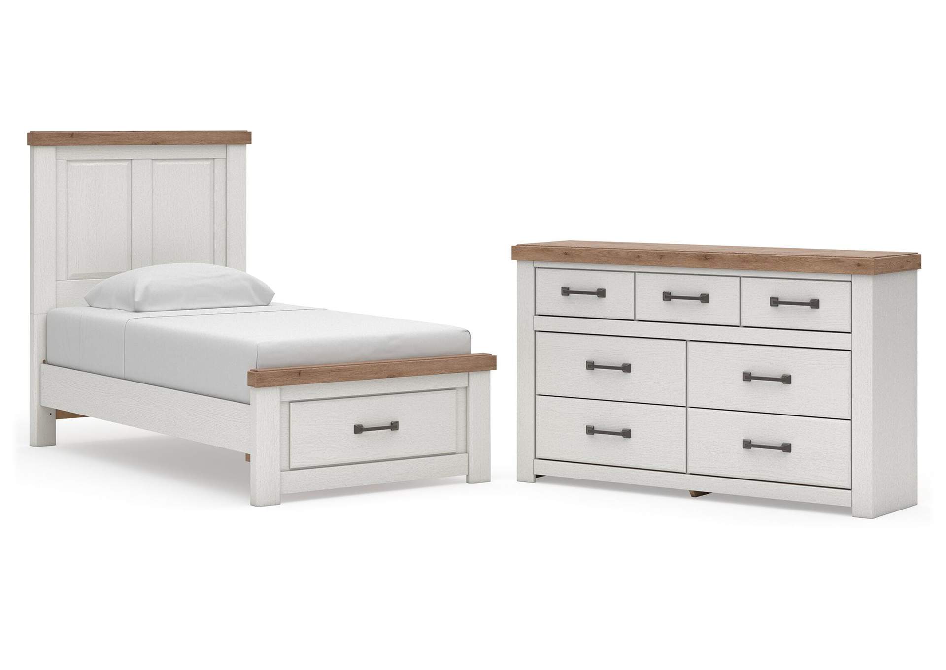 Savonport Twin Panel Storage Bed and Dresser image 1
