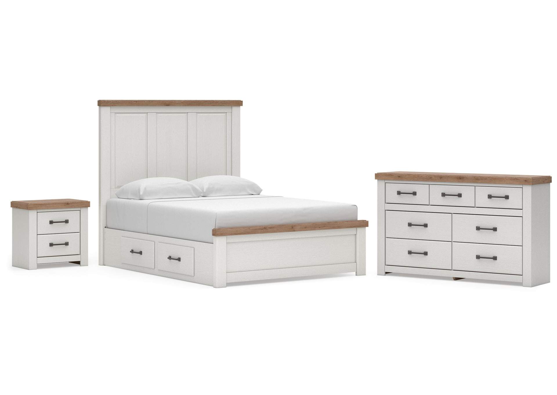 Savonport Queen Panel Bed with Storage, Dresser and Nightstand image 1