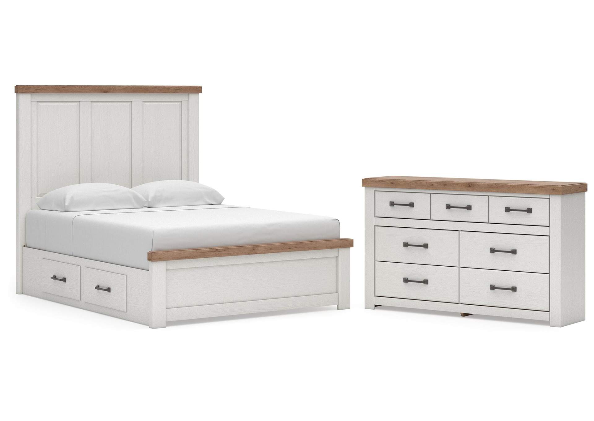 Savonport Queen Panel Bed with Storageand Dresser image 1