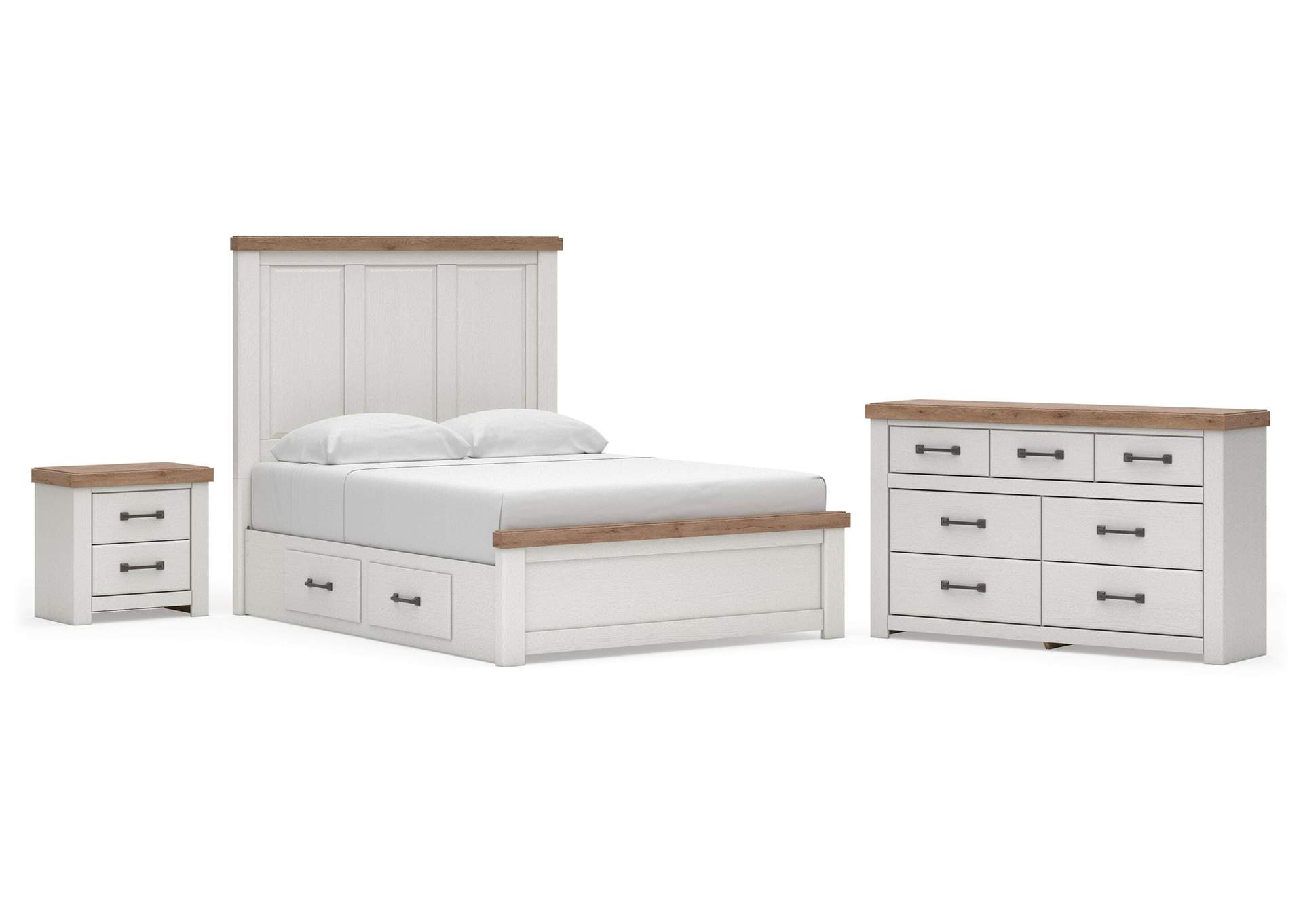 Savonport Queen Panel Bed with Storage, Dresser and Nightstand image 1