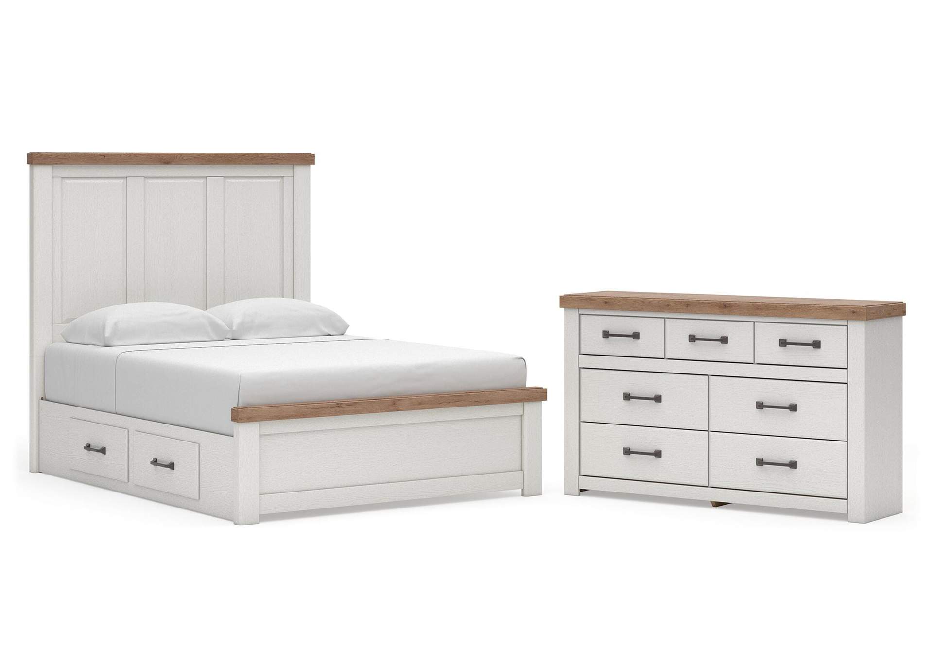 Savonport Queen Panel Bed with Storageand Dresser image 1