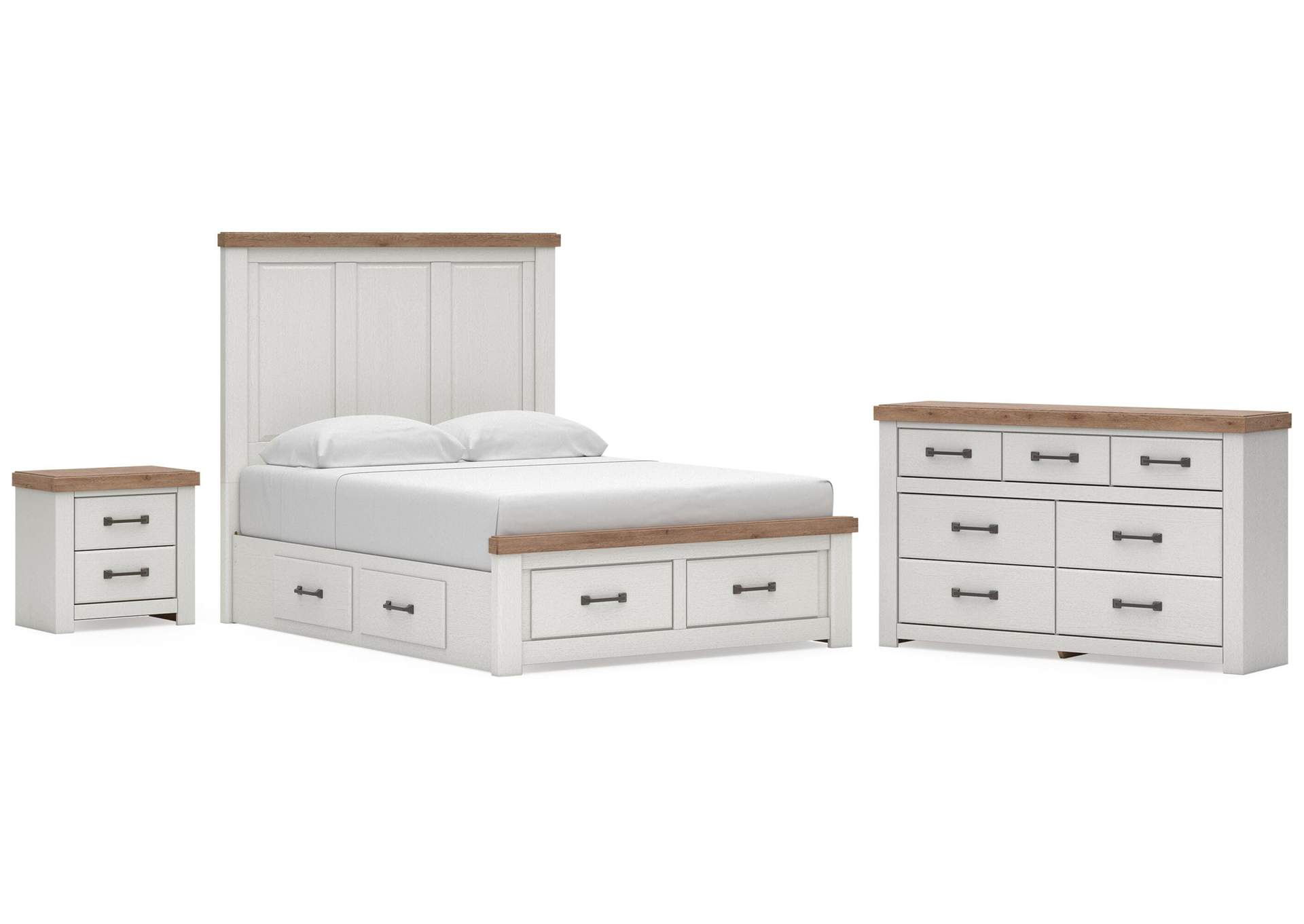 Savonport Queen Panel Storage Bed, Dresser and Nightstand image 1
