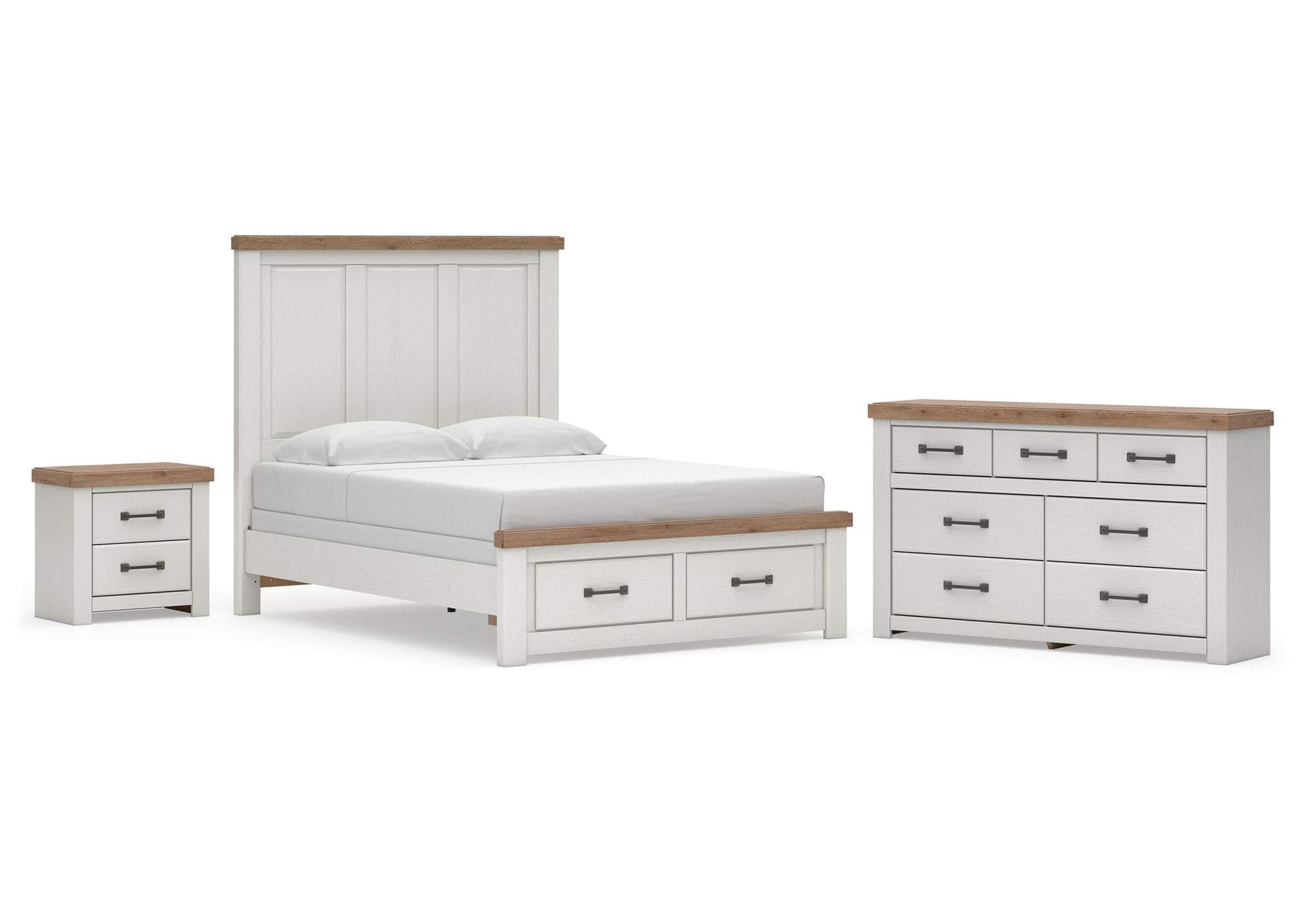 Savonport Queen Panel Storage Bed, Dresser and Nightstand image 1