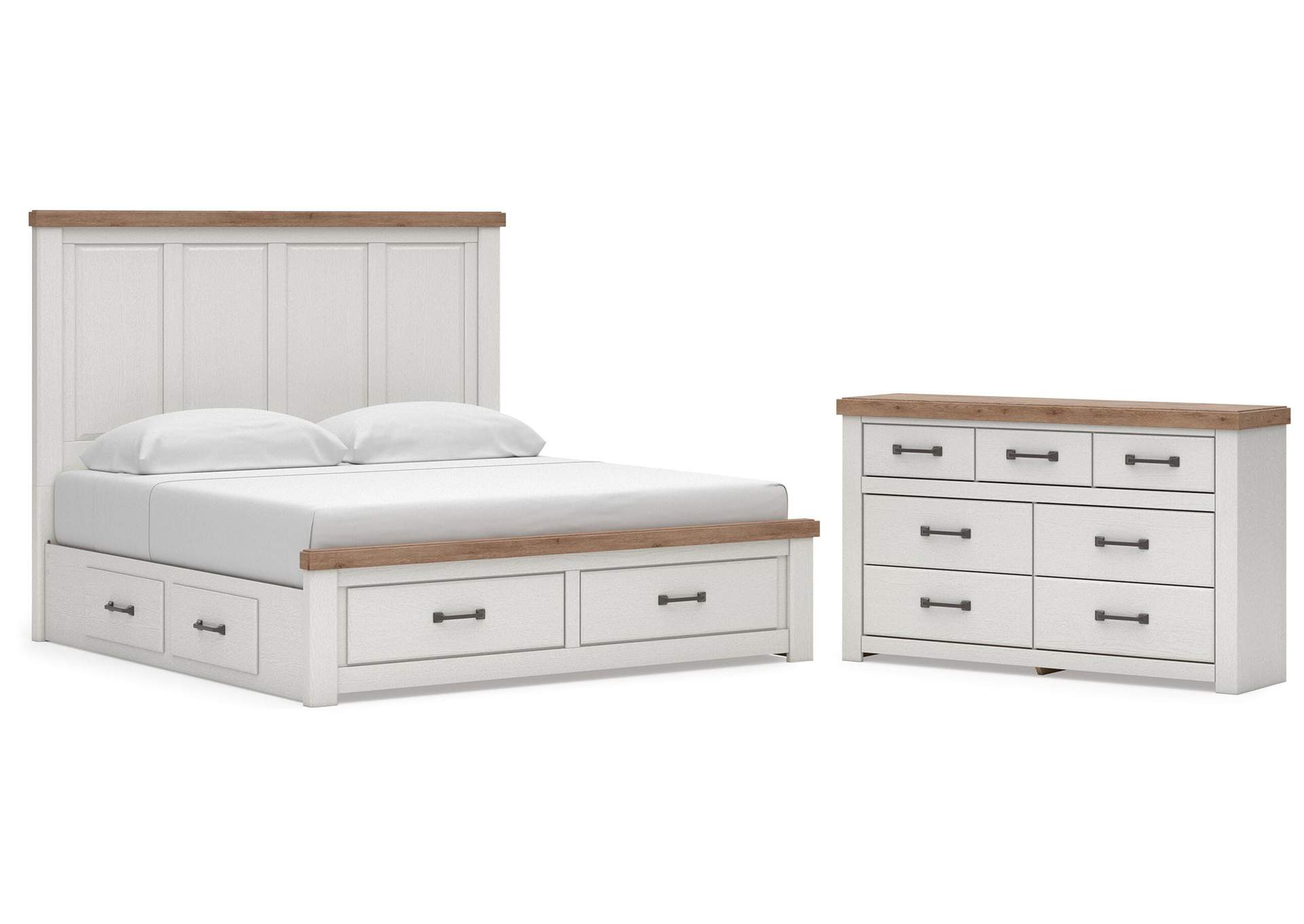 Savonport King Panel Storage Bed and Dresser image 1