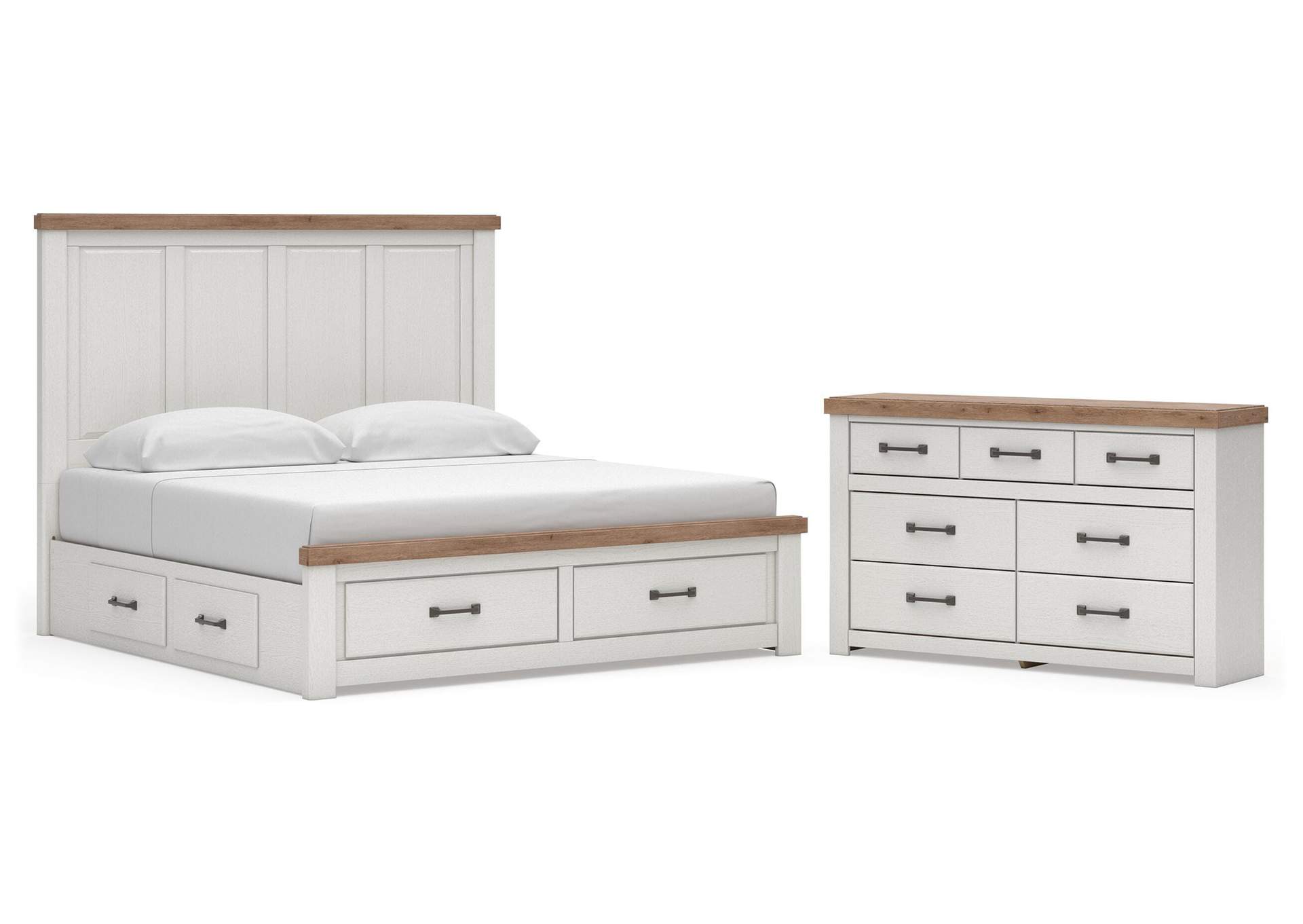 Savonport King Panel Storage Bed and Dresser image 1