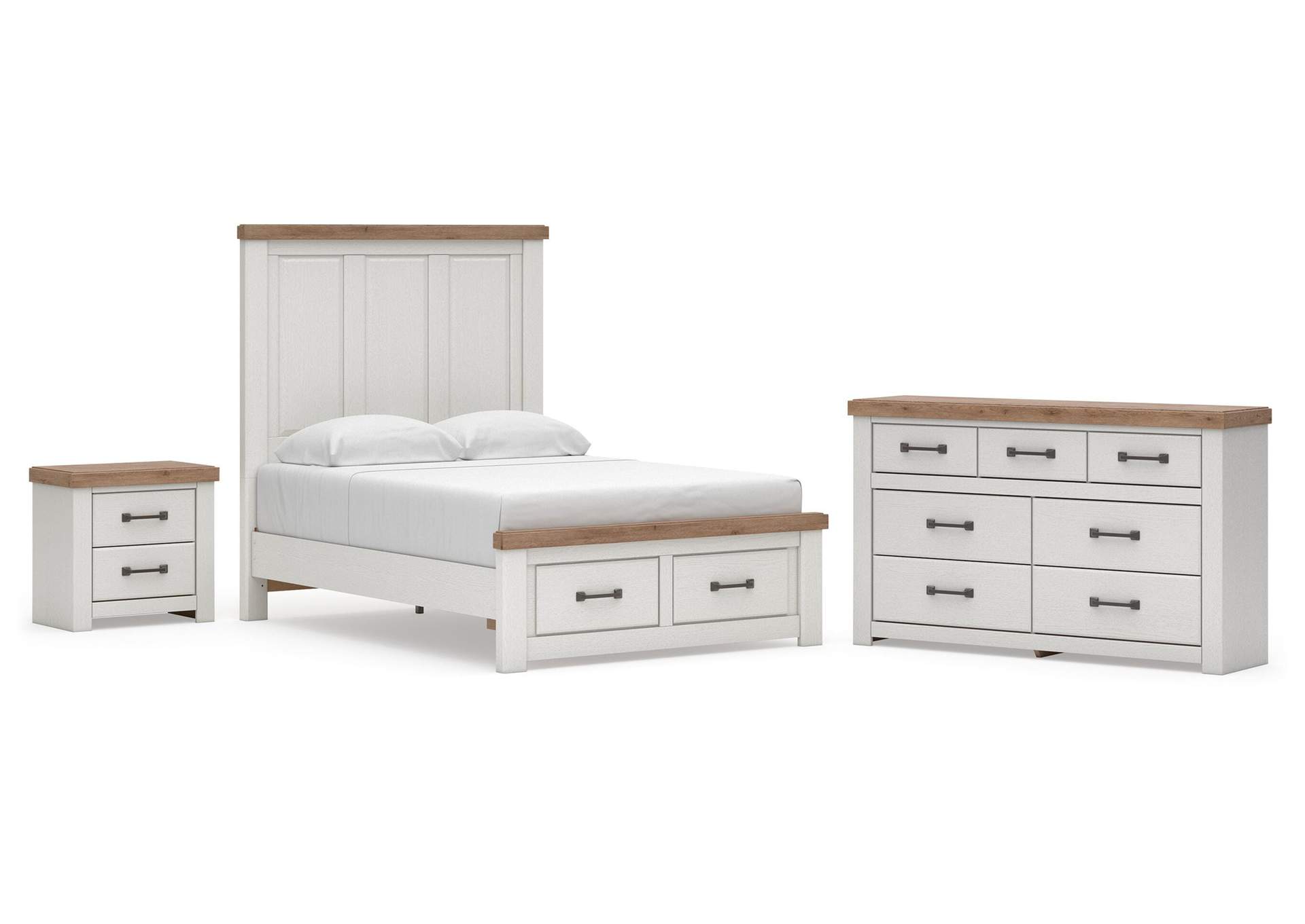 Savonport Full Panel Storage Bed, Dresser and Nightstand image 1