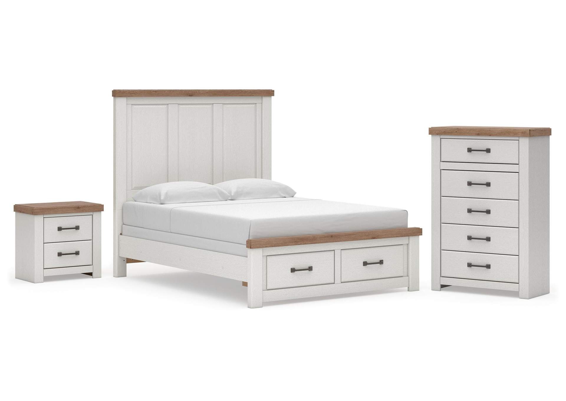 Savonport Queen Panel Storage Bed, Chest and Nightstand image 1