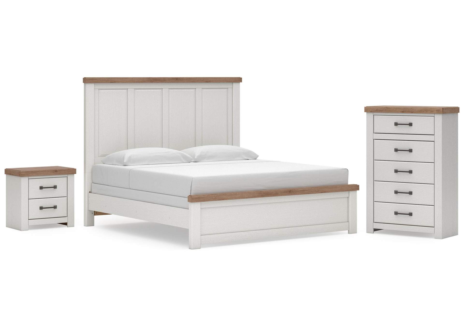 Savonport King Panel Bed, Chest and Nightstand image 1