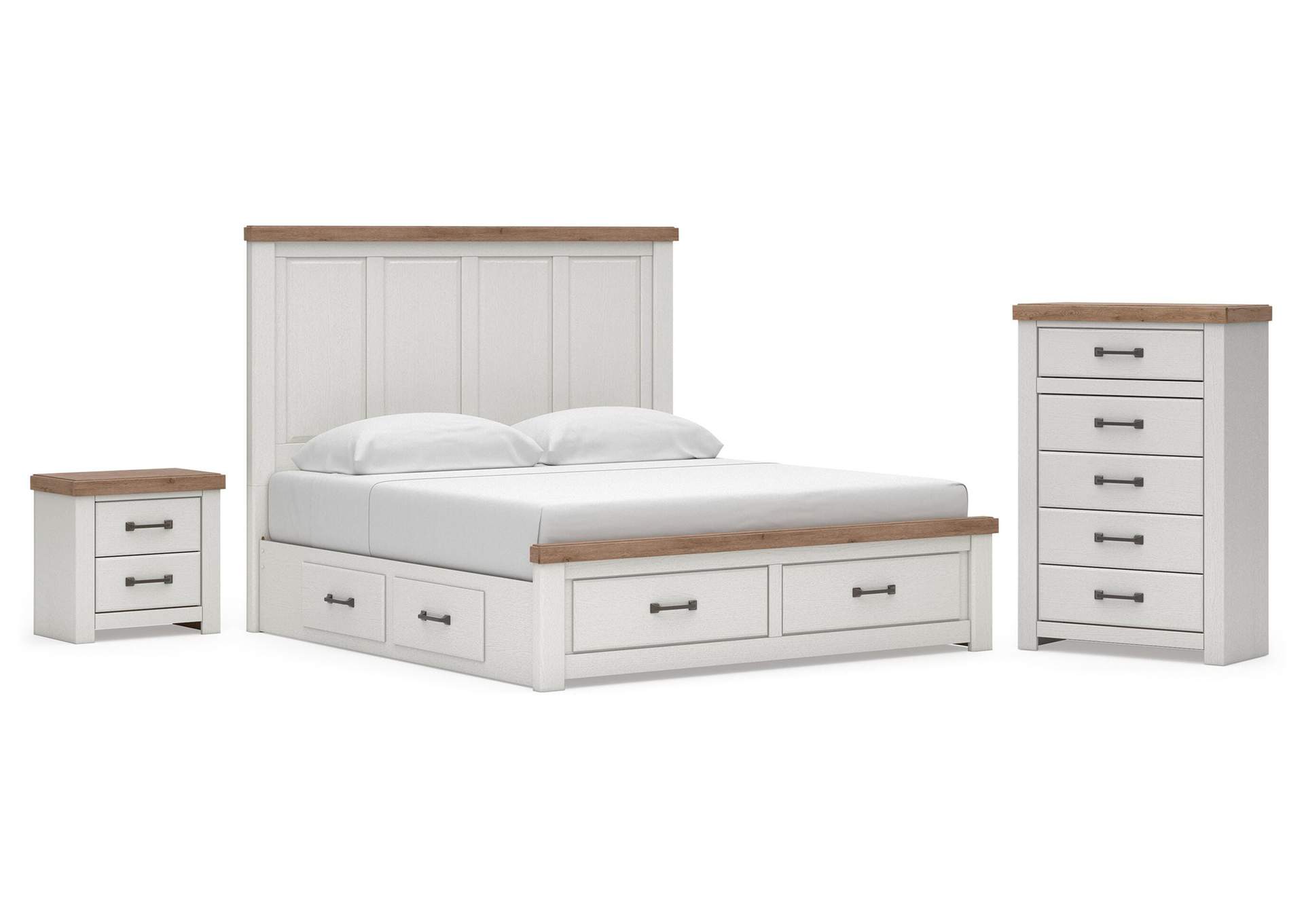 Savonport King Panel Storage Bed, Chest and Nightstand image 1