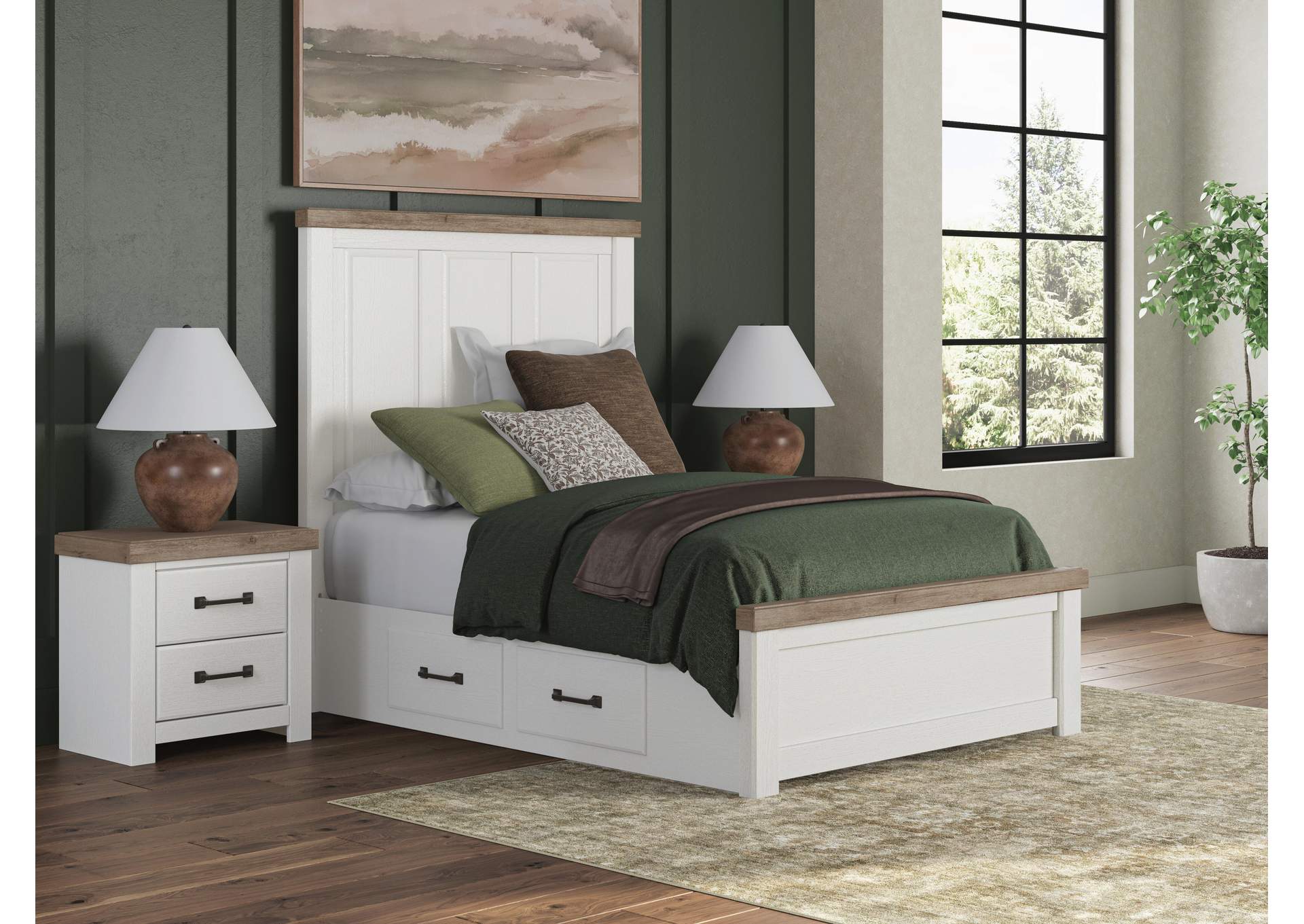 Savonport Full Panel Bed with Storage image 2