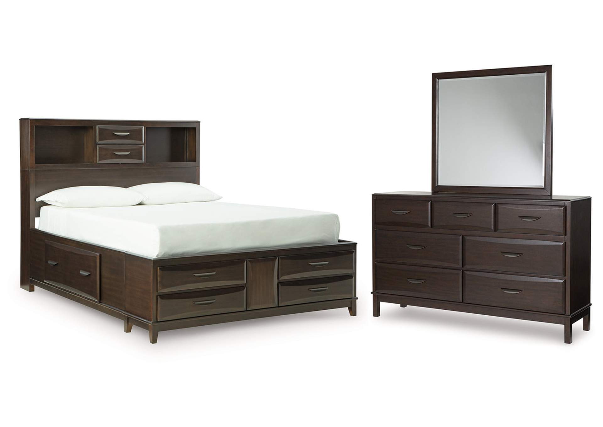Vanmore Queen Storage Bed, Dresser and Mirror image 1