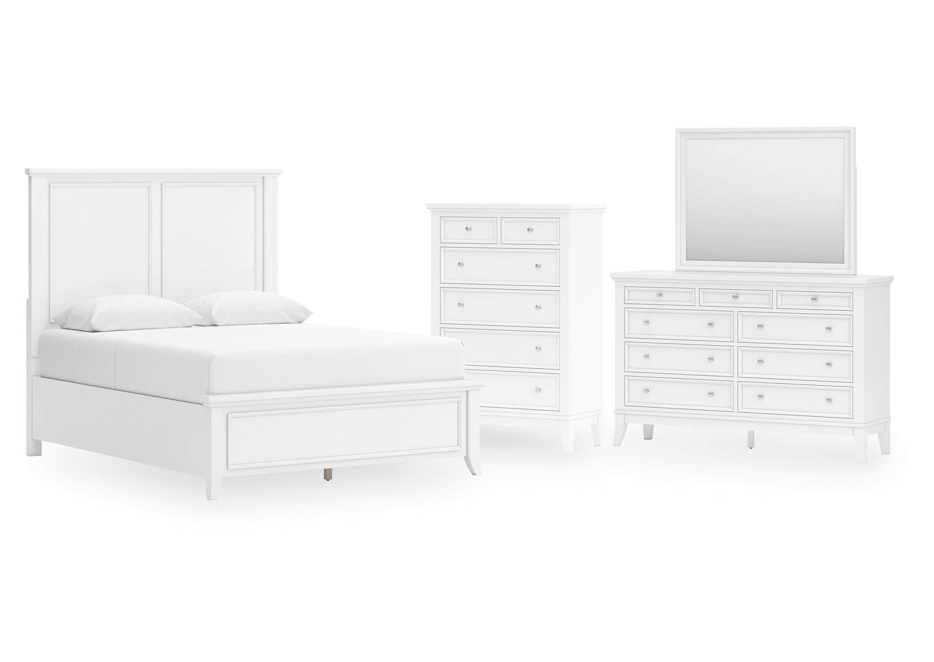 Trulani Queen Panel Bed, Dresser, Mirror and Chest image 1