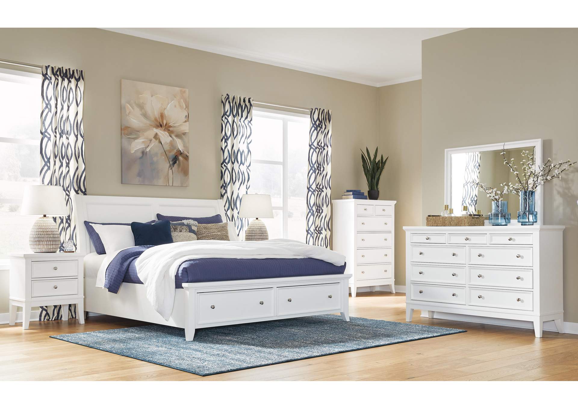 Trulani California King Sleigh Storage Bed image 8