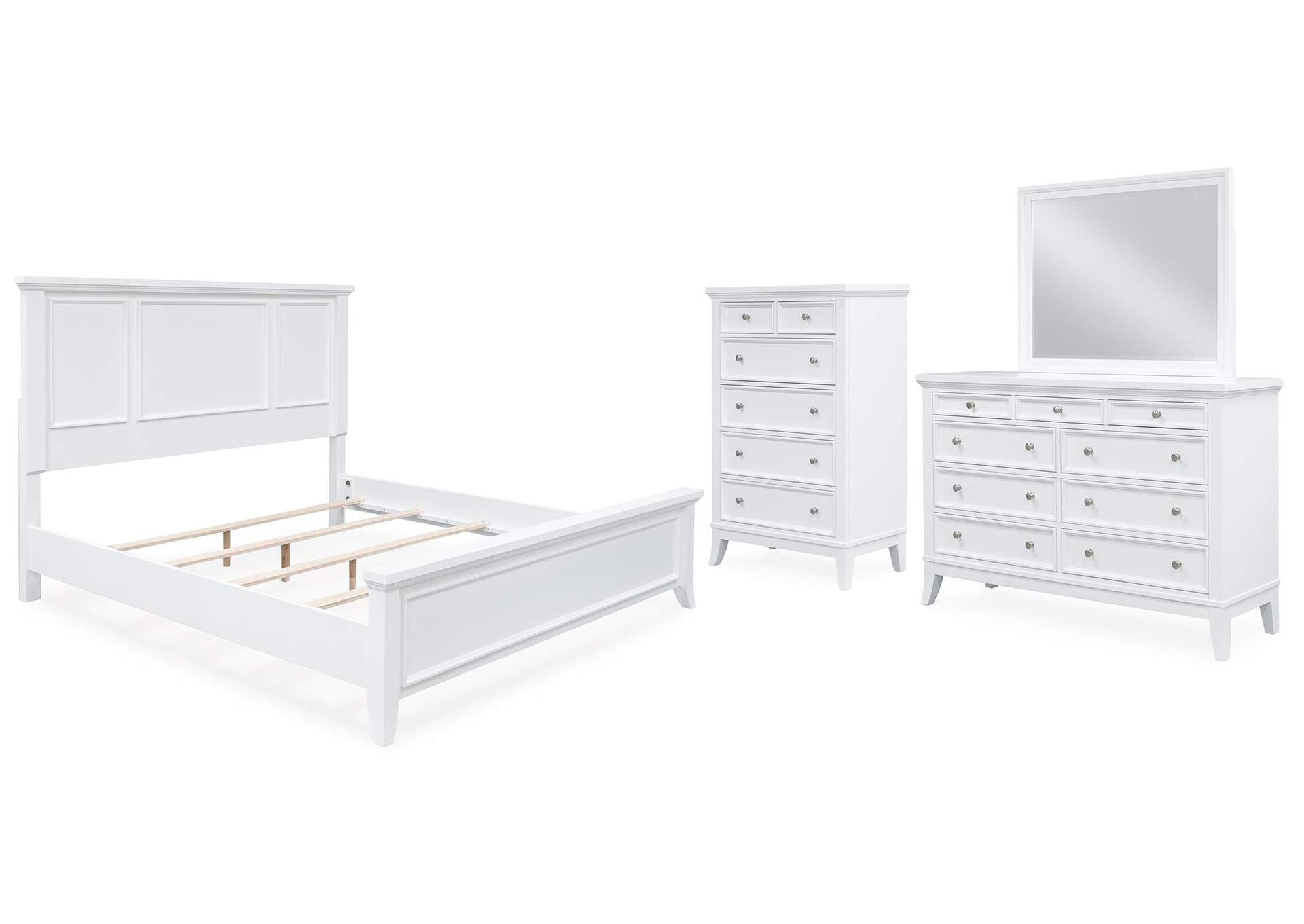 Trulani King Panel Bed, Dresser, Mirror and Chest image 1