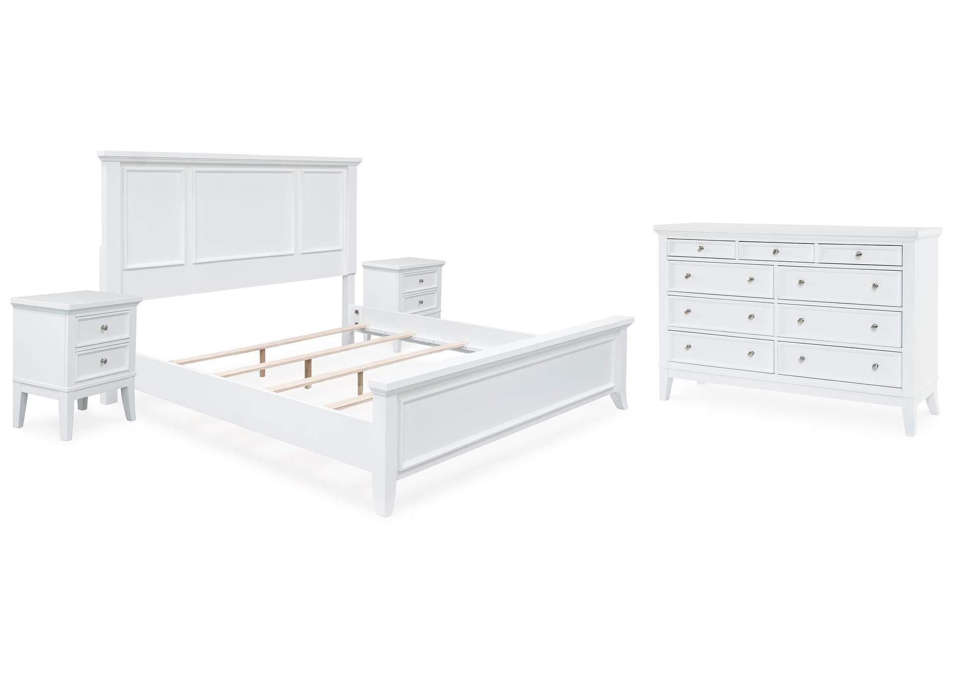 Trulani King Panel Bed with Dresser and 2 Nightstands image 1