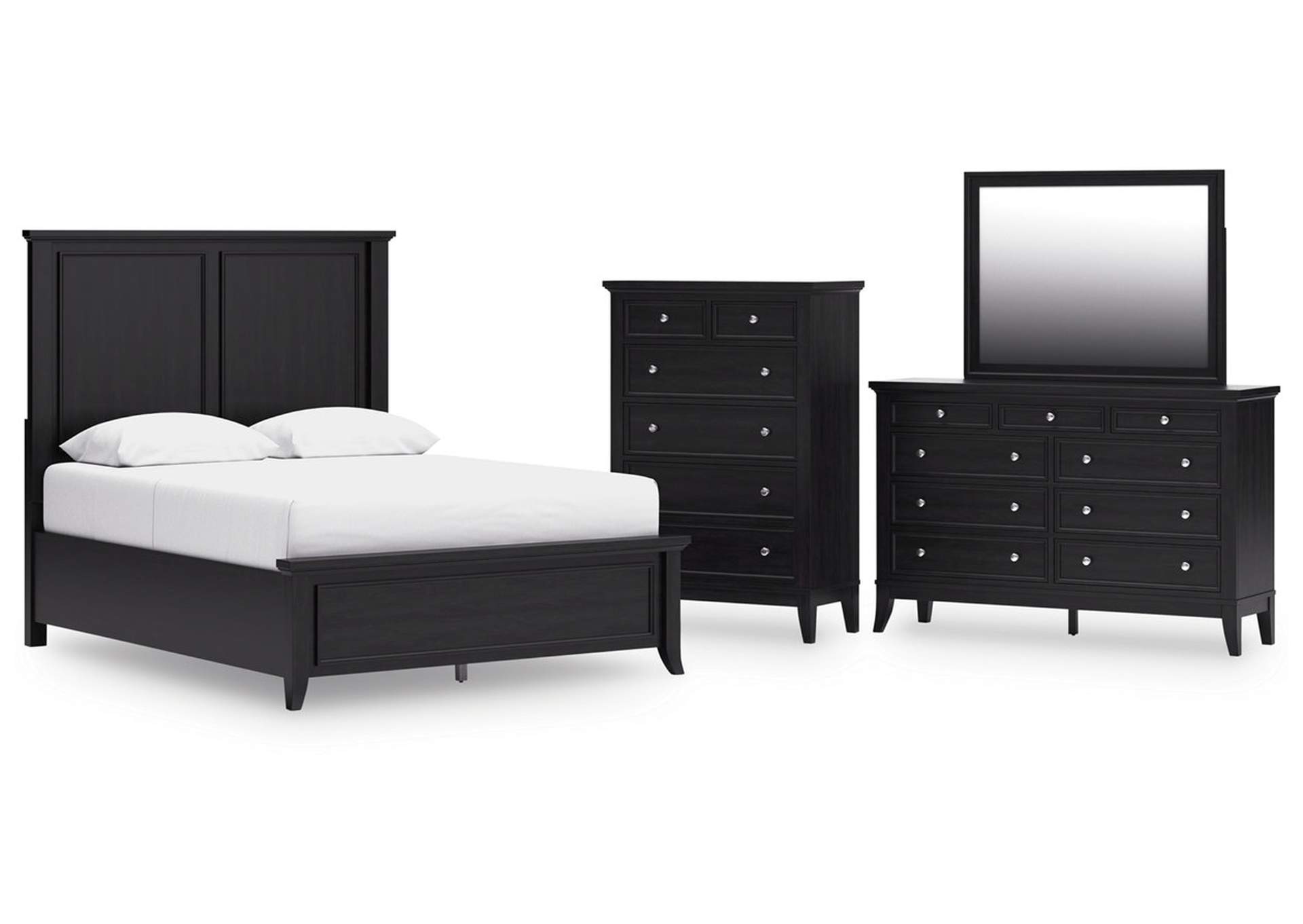 Bambori Queen Panel Bed, Dresser, Mirror and Chest image 1