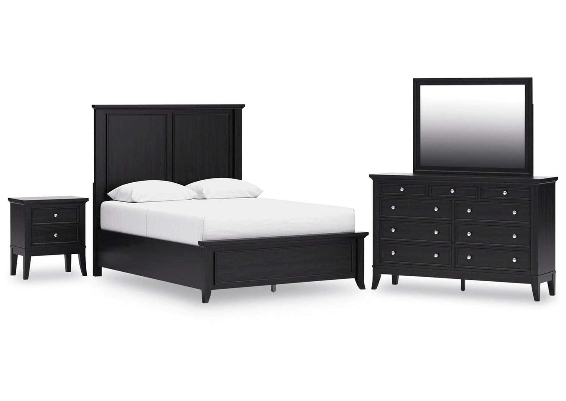 Bambori Queen Panel Bed, Dresser, Mirror and Nightstand image 1