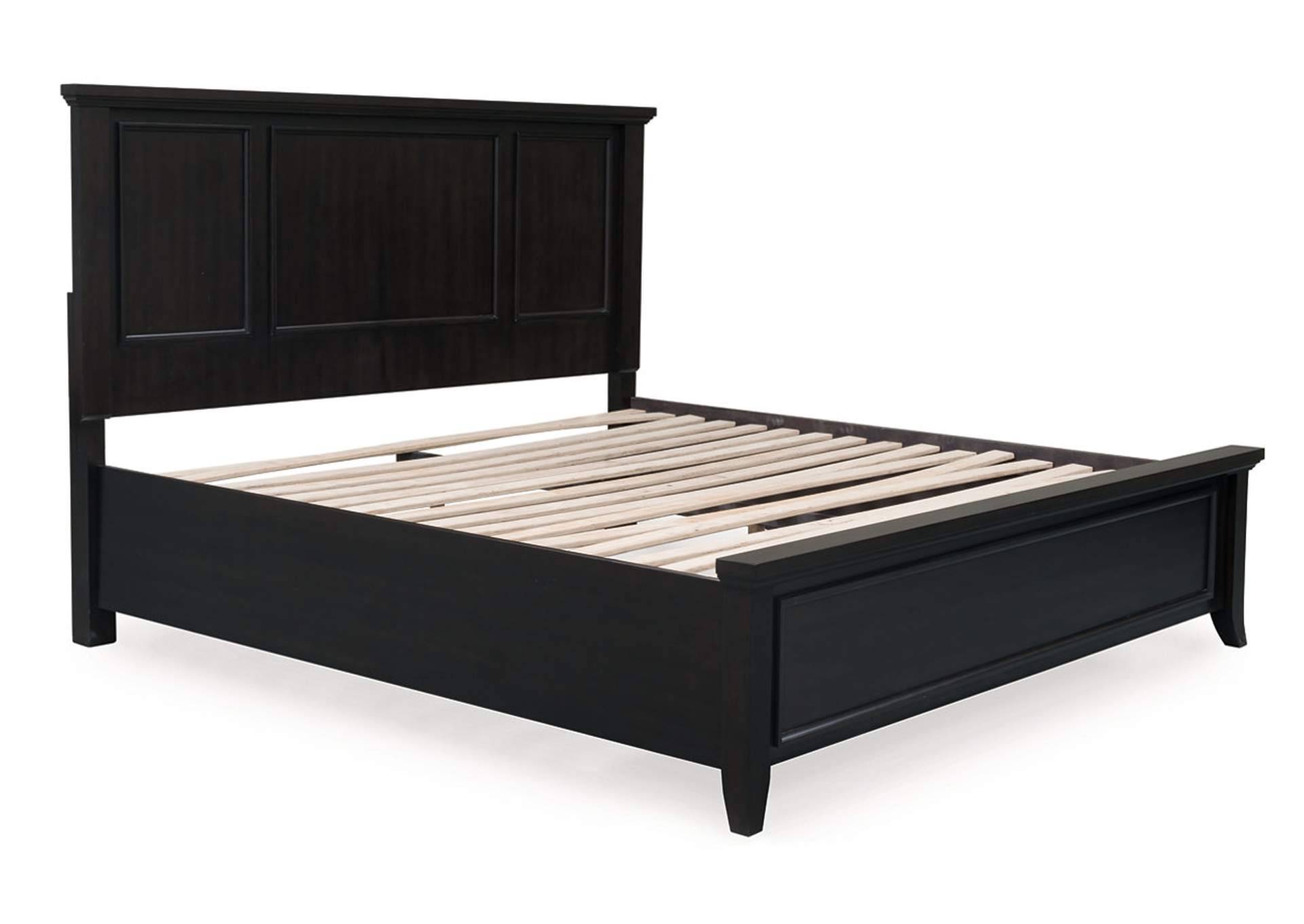 Bambori King Panel Bed with Mirrored Dresser, Chest and Nightstand image 46