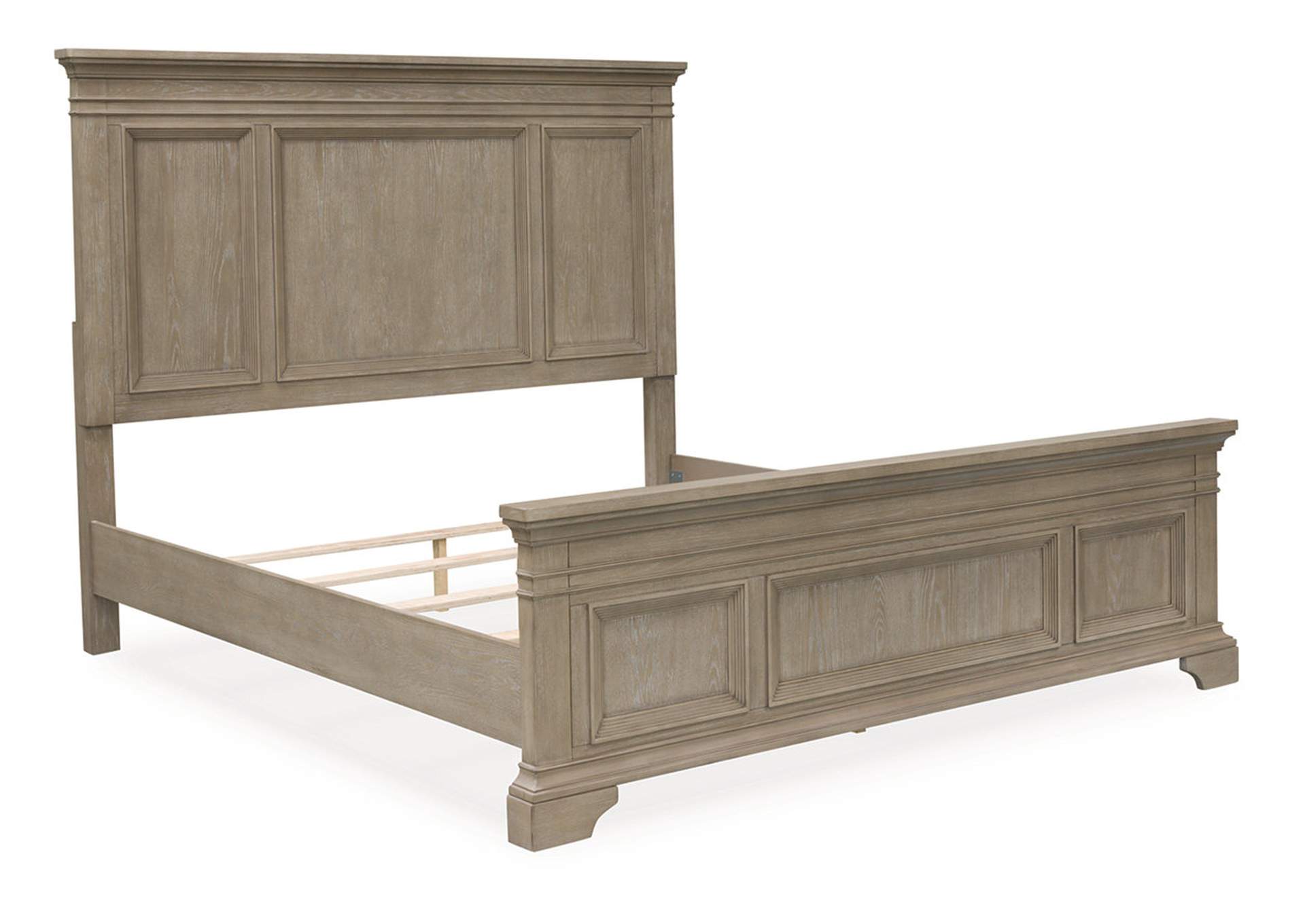 Vallardia King Panel Bed with Mirrored Dresser and Chest image 12