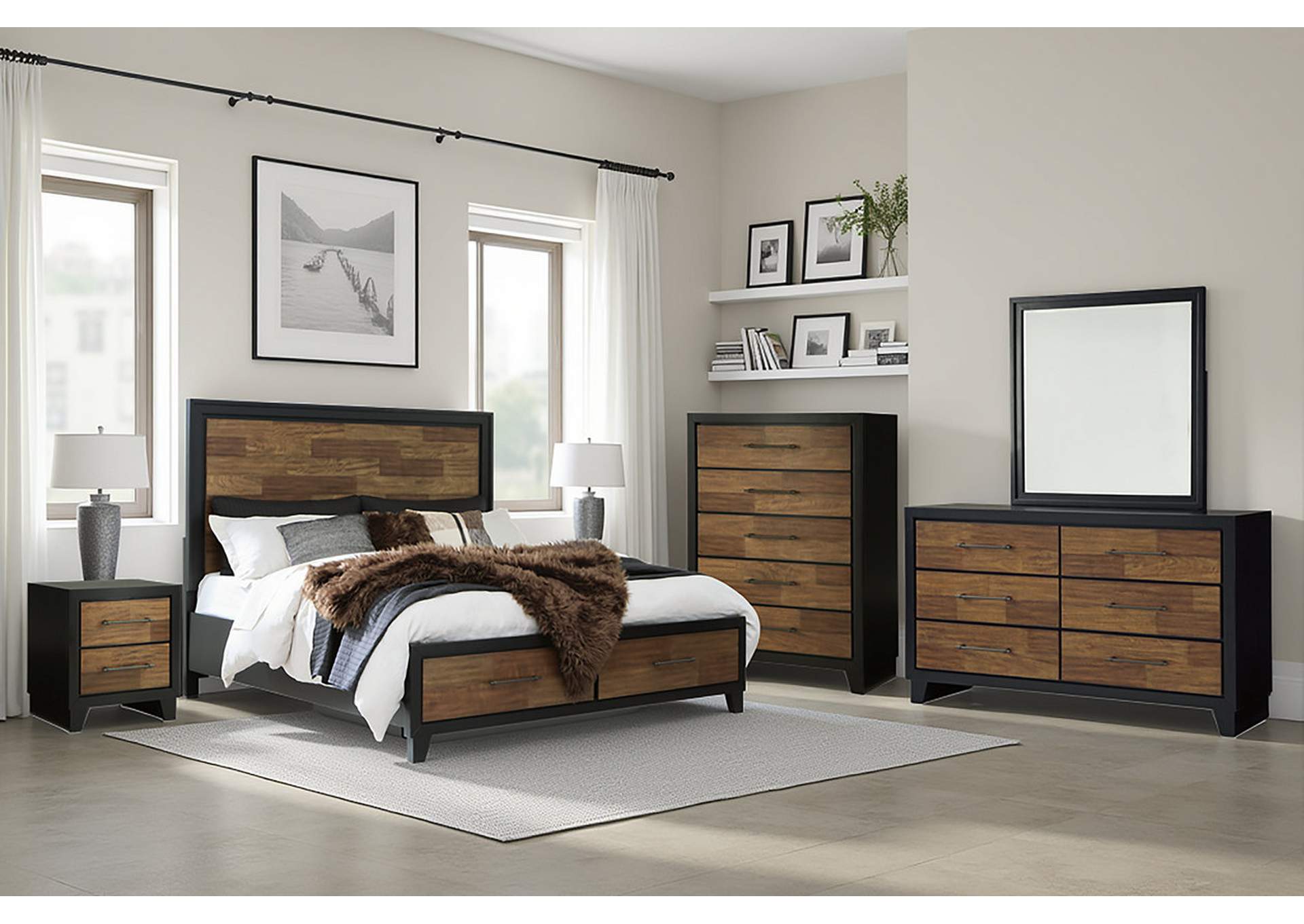 Kraeburn Queen Panel Storage Bed image 2