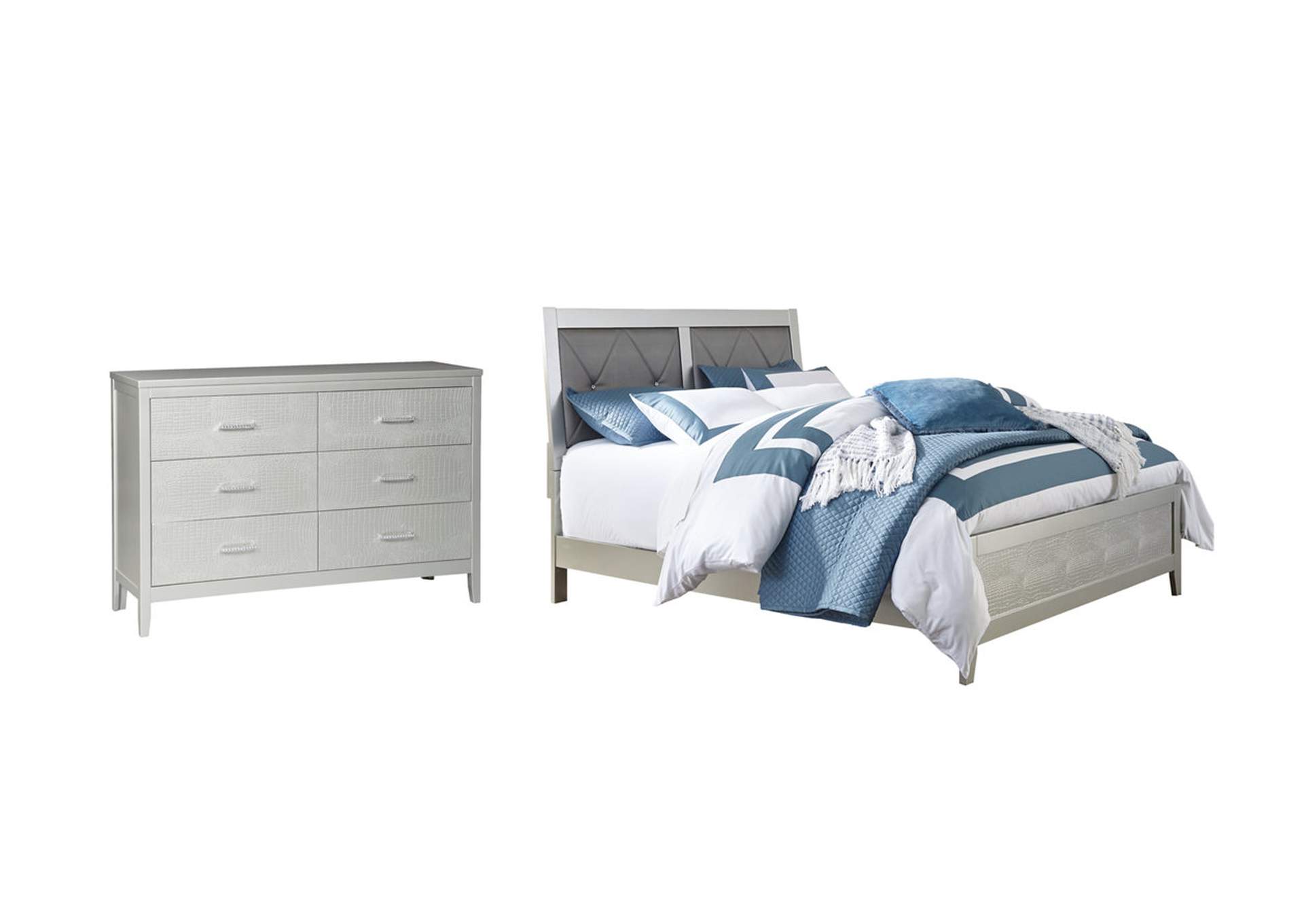 Olivet Queen Panel Bed with Dresser