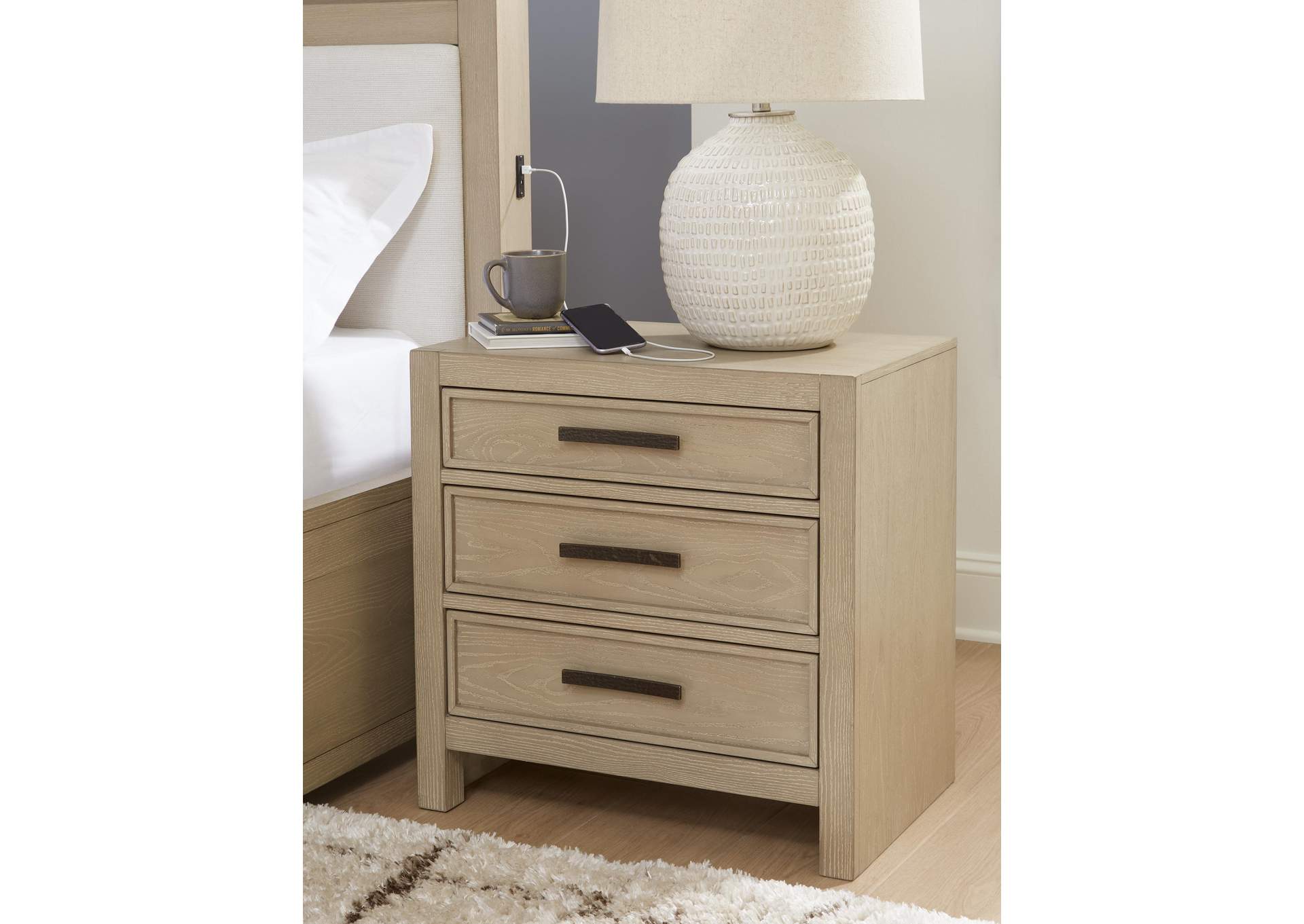 Calmoro King Bookcase Bed with Mirrored Dresser and 2 Nightstands image 10