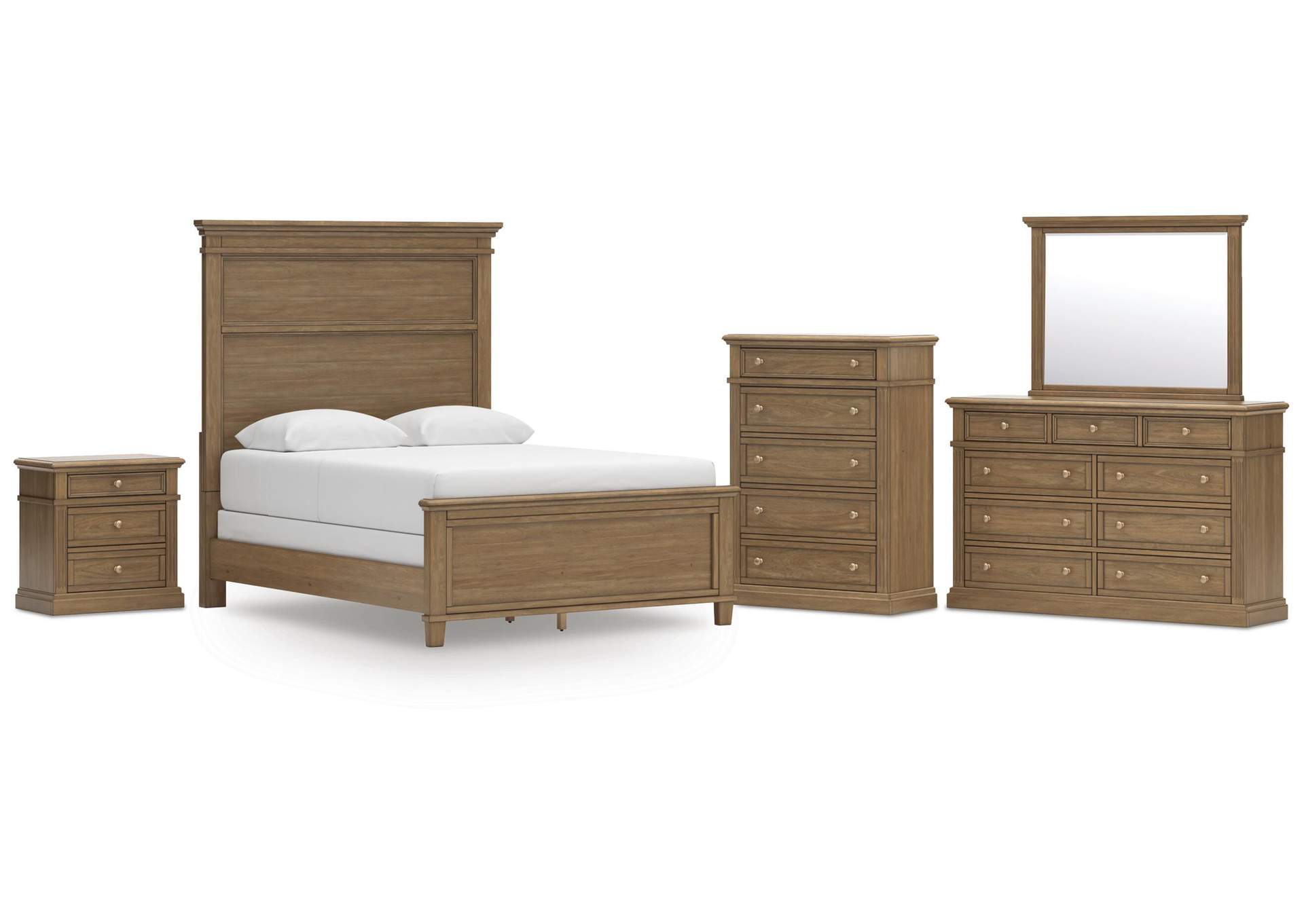 Mylarken Queen Panel Bed, Dresser, Mirror, Chest and Nightstand image 1
