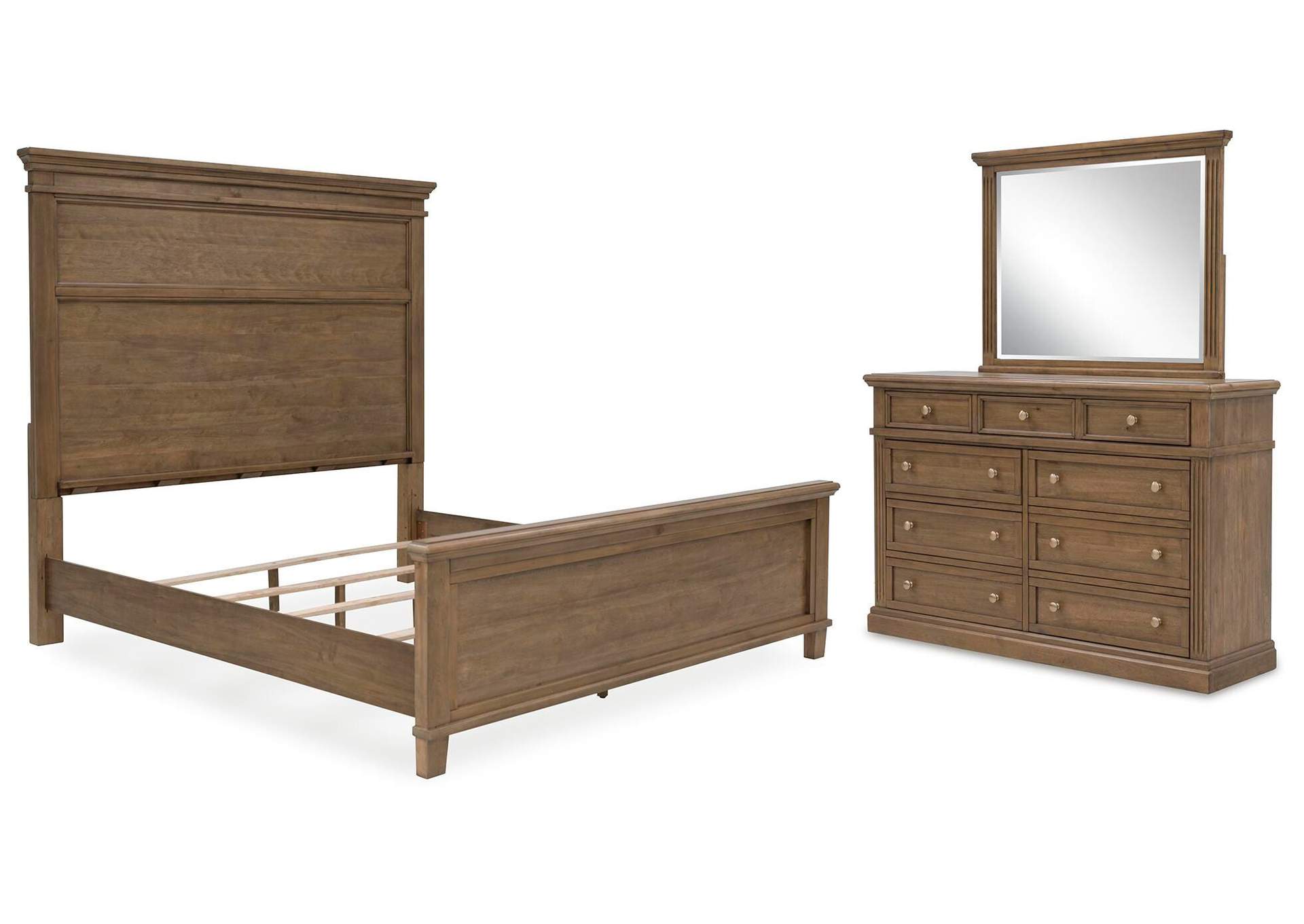 Mylarken King Panel Bed, Dresser and Mirror image 1
