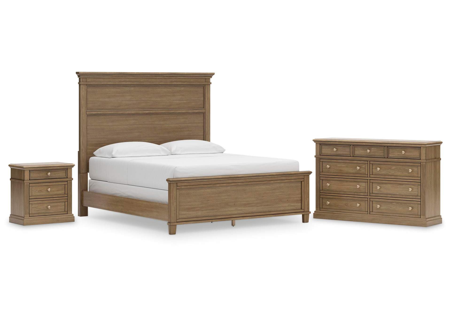 Mylarken California King Panel Bed with Dresser and Nightstand image 1