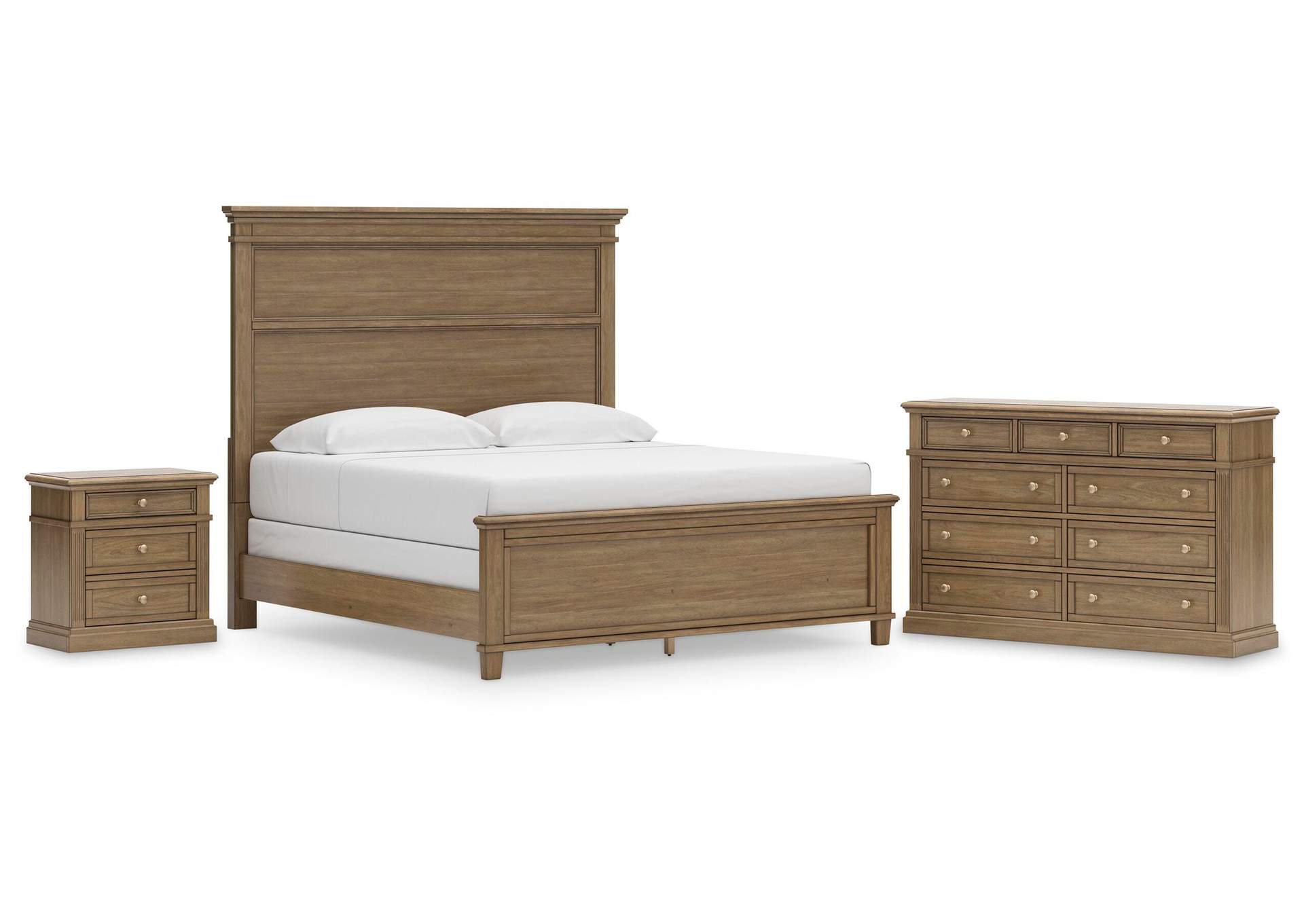 Mylarken King Panel Bed with Dresser and Nightstand image 1